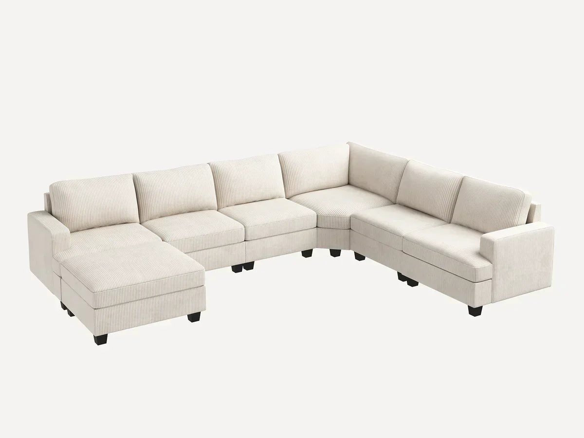 Comfort and Versatility: Modular Corduroy Sofas - Honbaymall