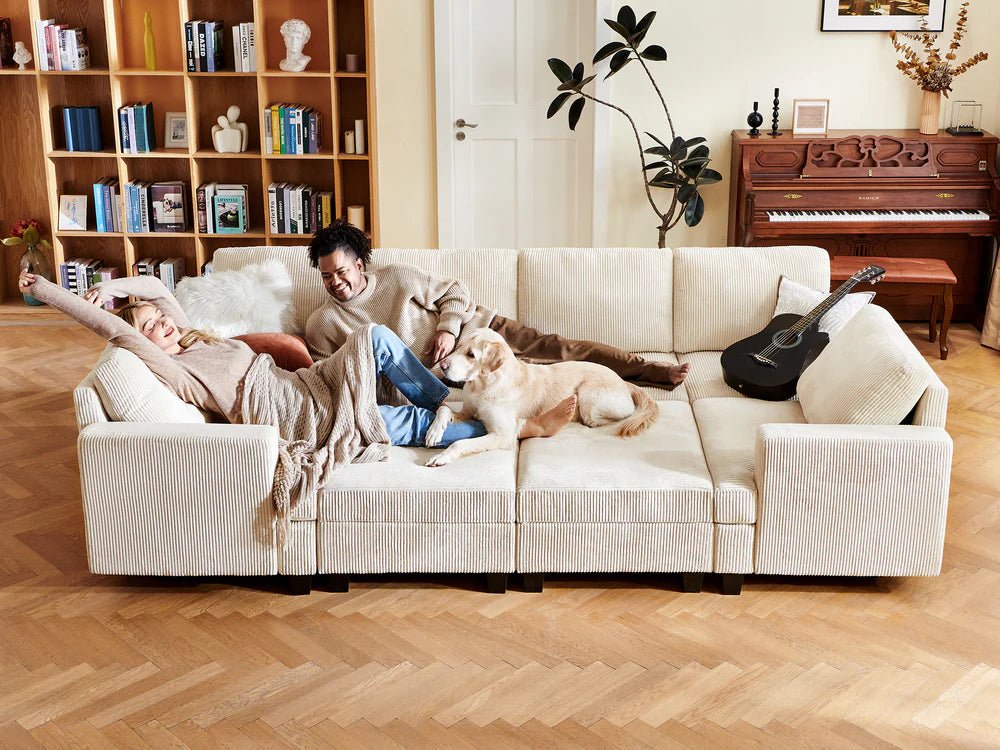 Exploring the Comfort and Versatility of Honbay Modular Corduroy Sofas - Honbaymall