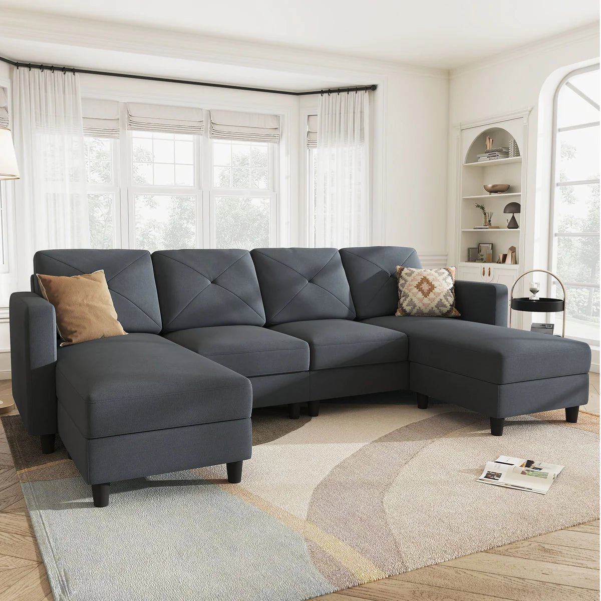The Pros and Cons of Different Sectional Sofa Furniture Layouts - Honbaymall