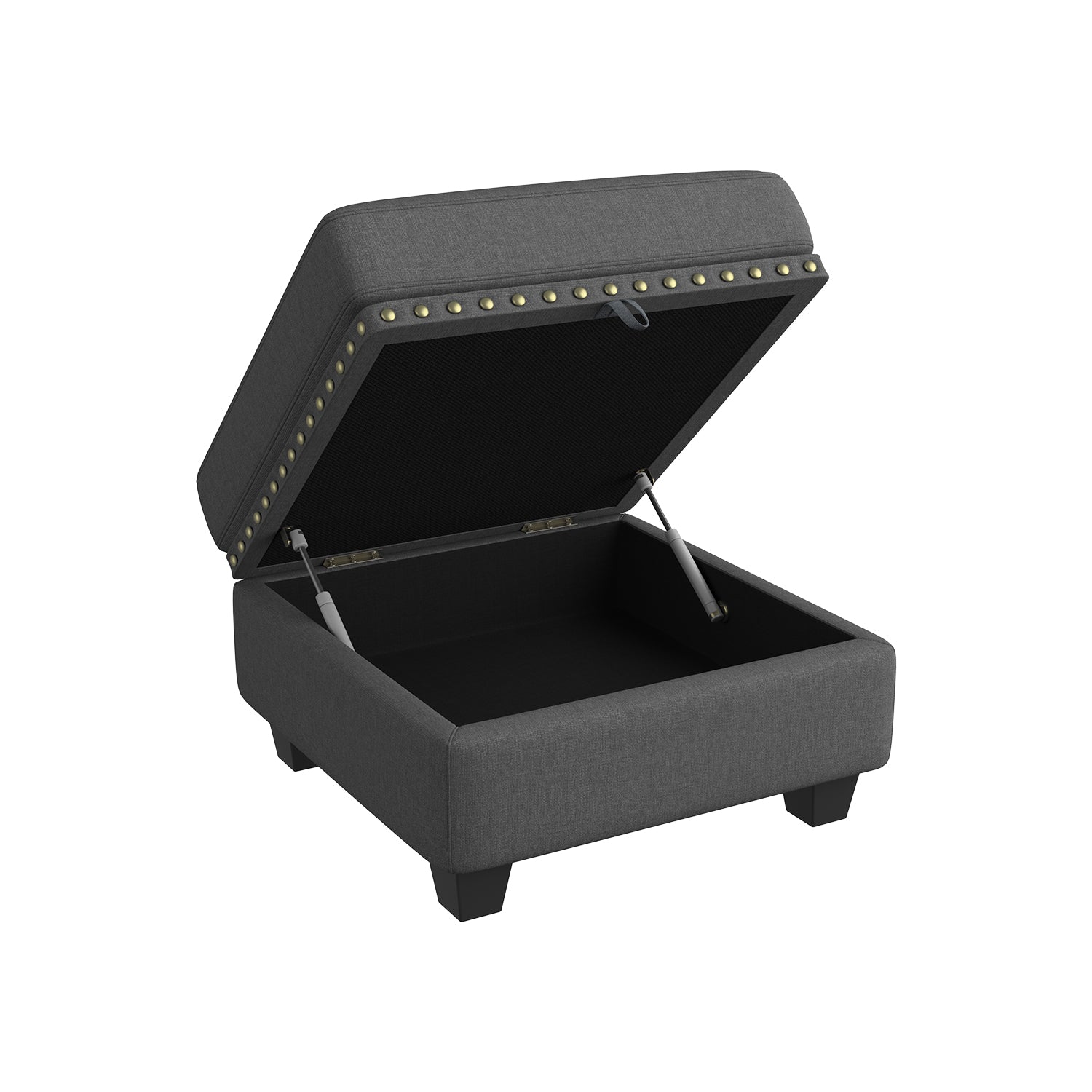 HONBAY Square Storage Ottoman for Sectional Sofa