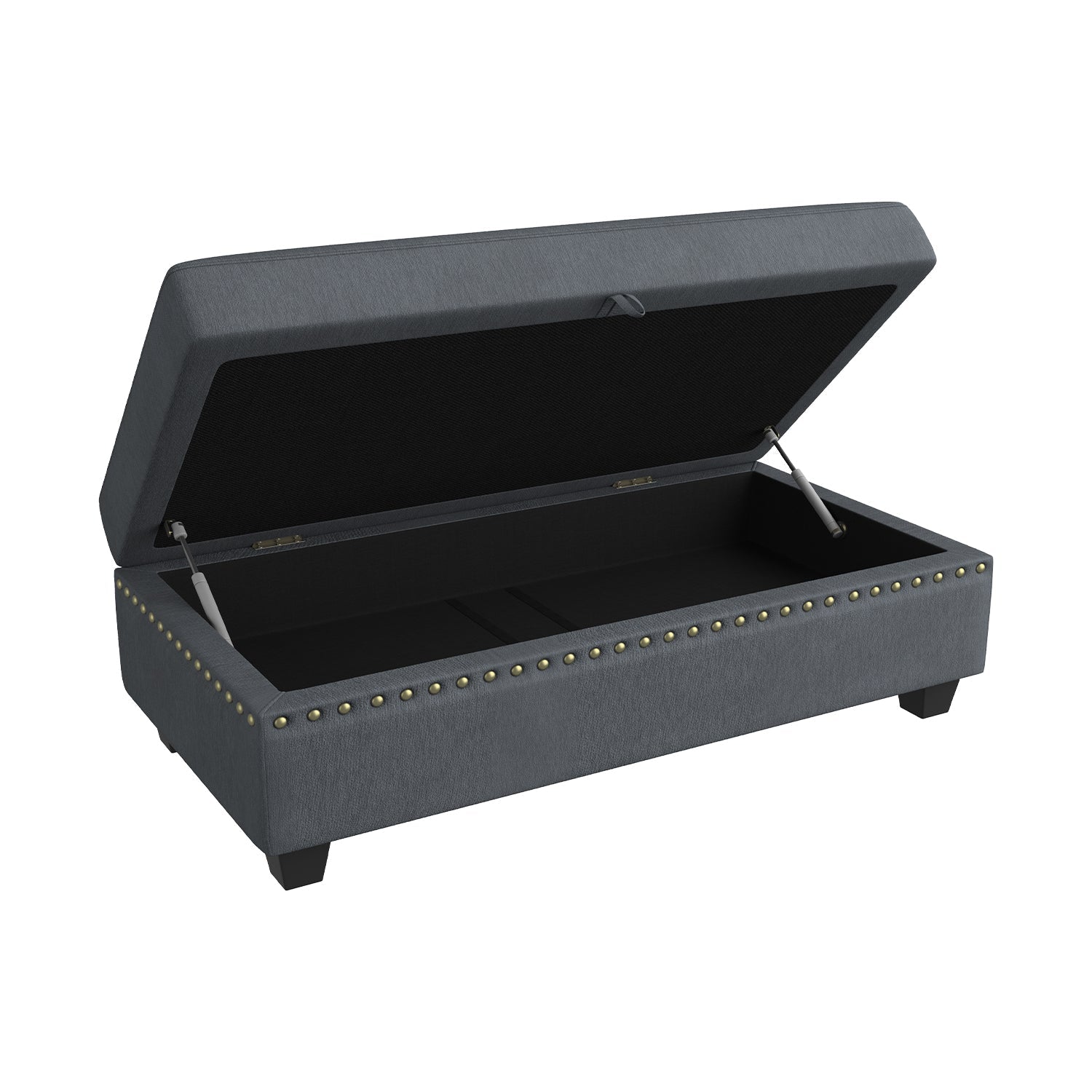 HONBAY Rectangle Storage Ottoman for Sectional Sofa