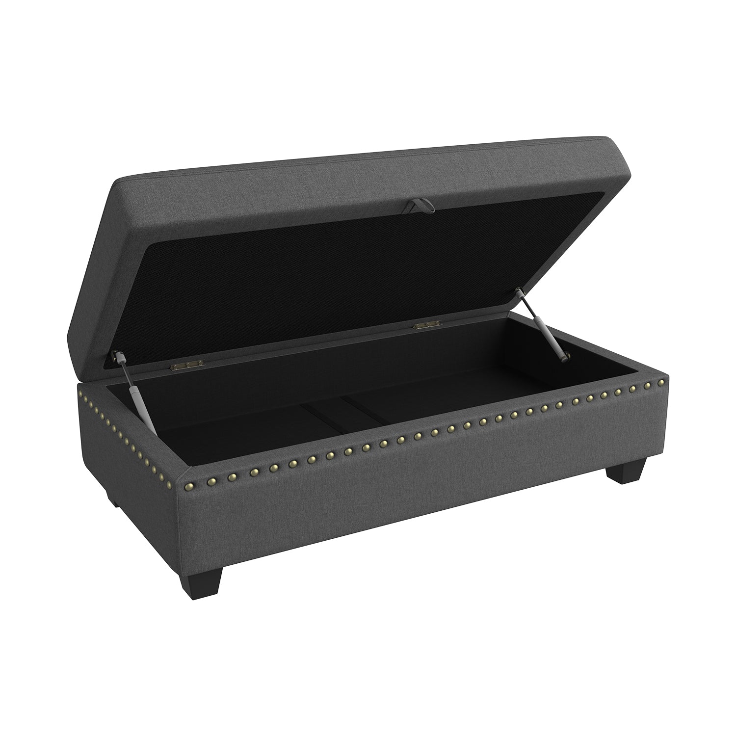 HONBAY Rectangle Storage Ottoman for Sectional Sofa