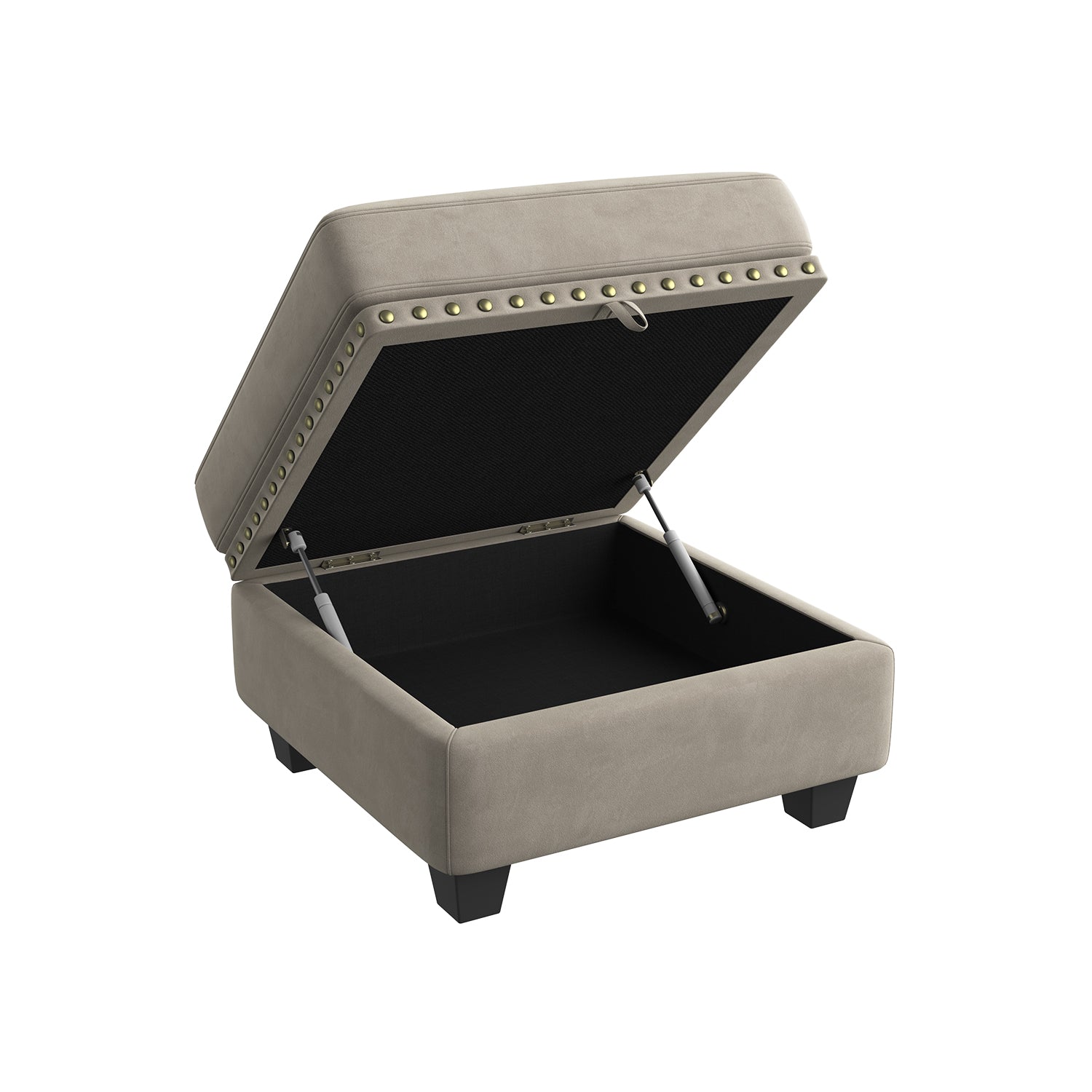 HONBAY Square Storage Ottoman for Sectional Sofa
