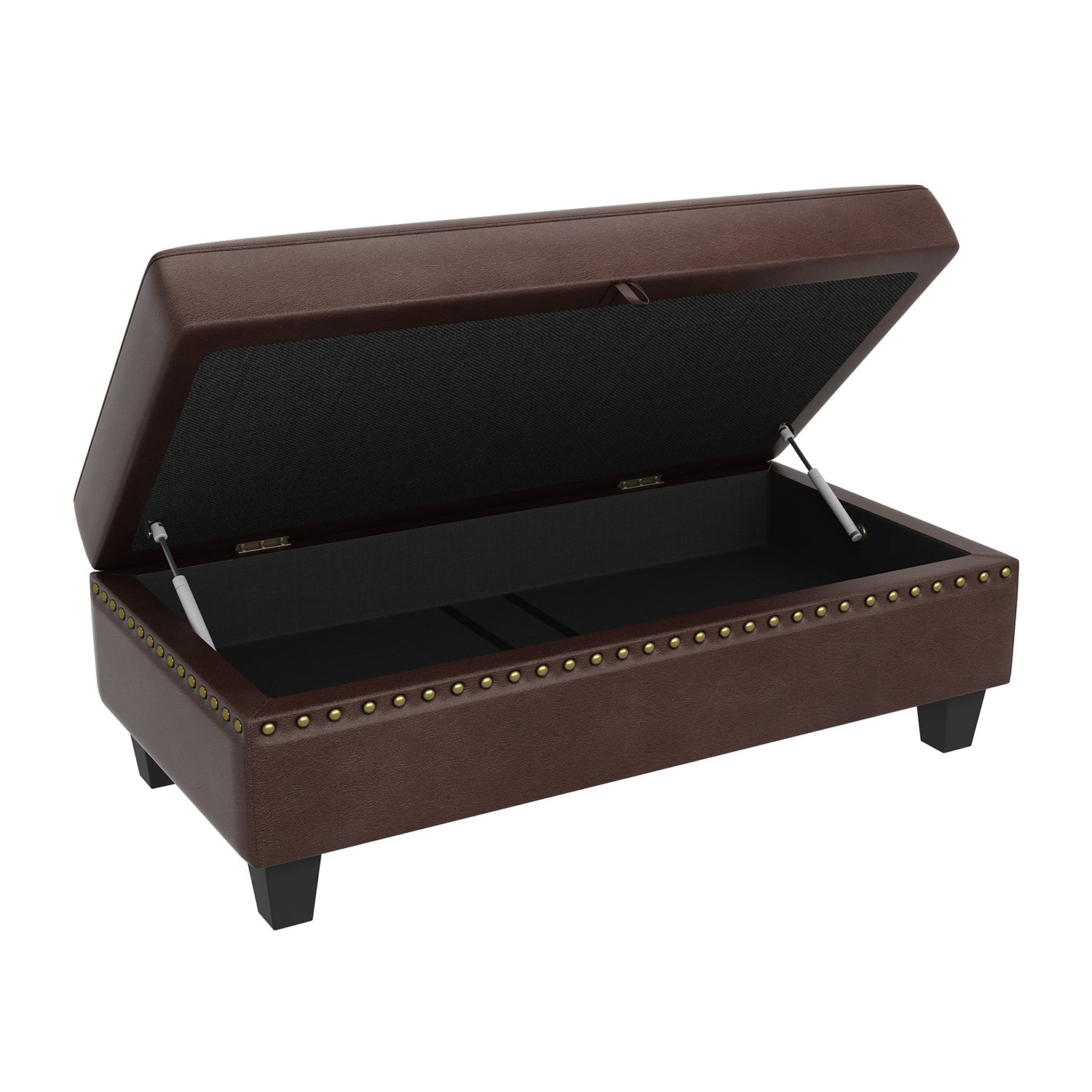 HONBAY Rectangle Storage Ottoman for Sectional Sofa