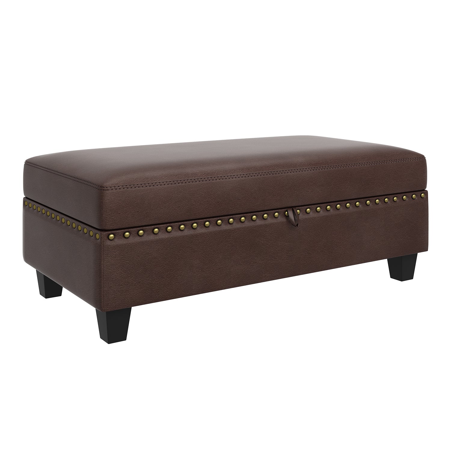 HONBAY Rectangle Storage Ottoman for Sectional Sofa