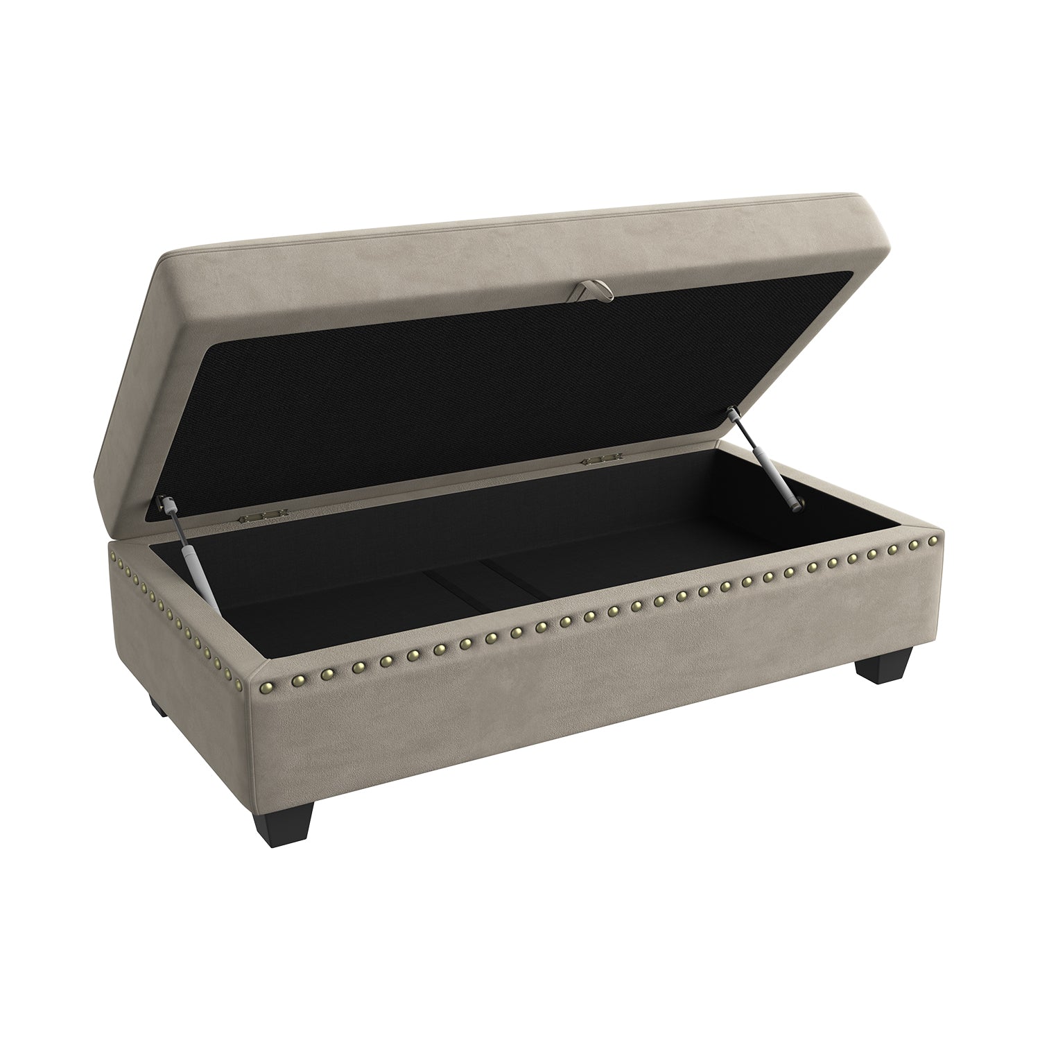HONBAY Rectangle Storage Ottoman for Sectional Sofa