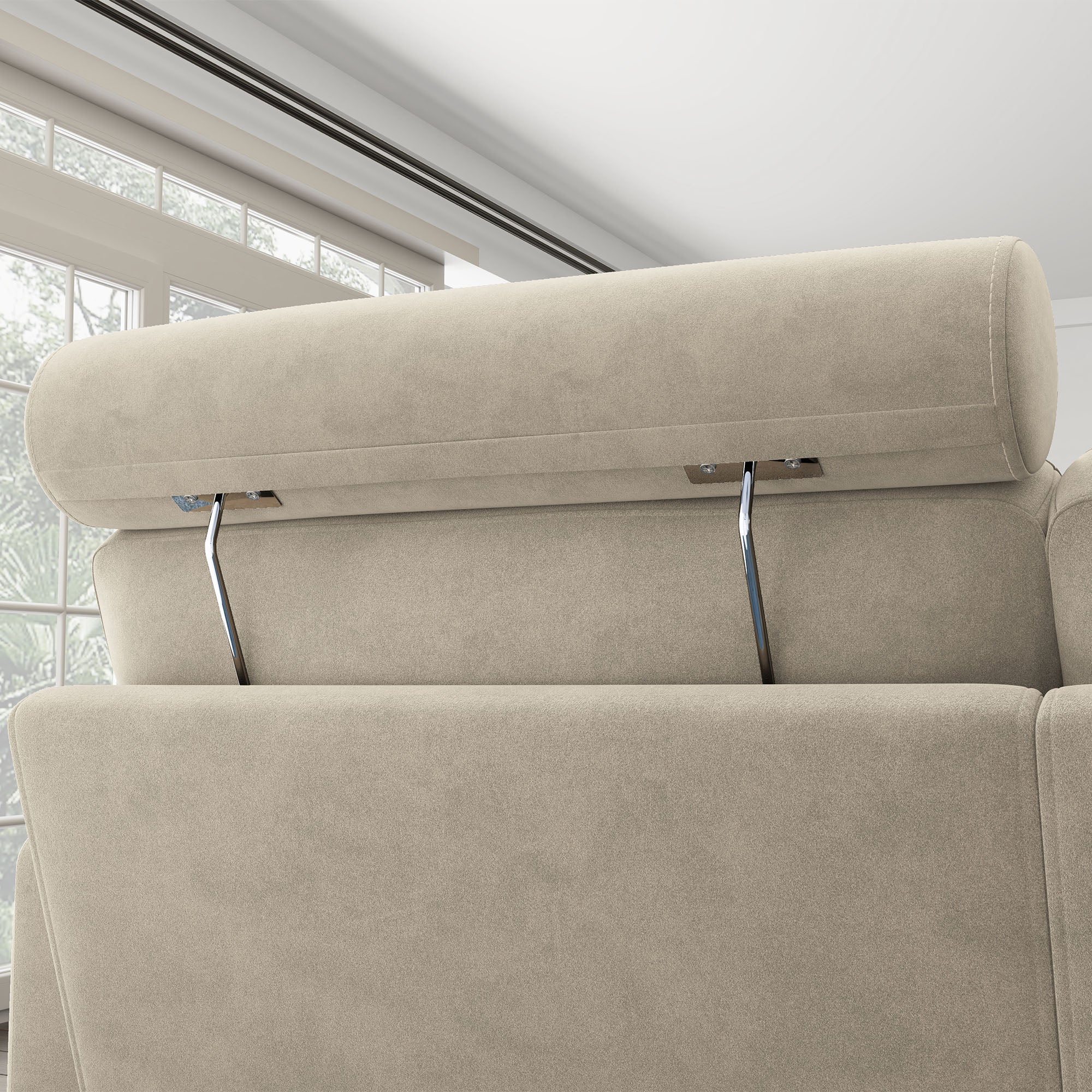 HONBAY Velvet L Shaped Sectional Sofa Couch with Reversible Storage Chaise