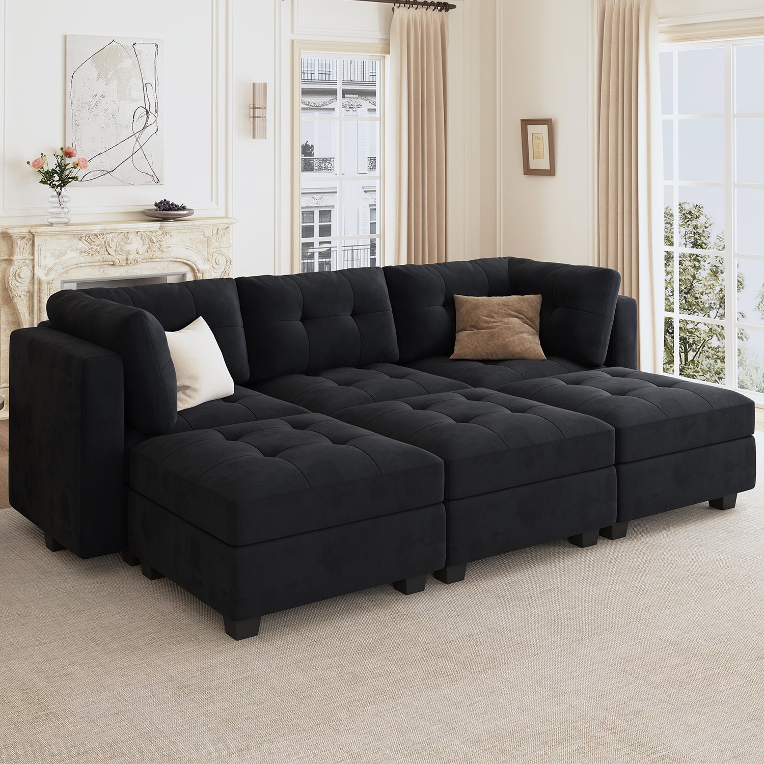 Modular Sleeper Sectional With Storage Seat