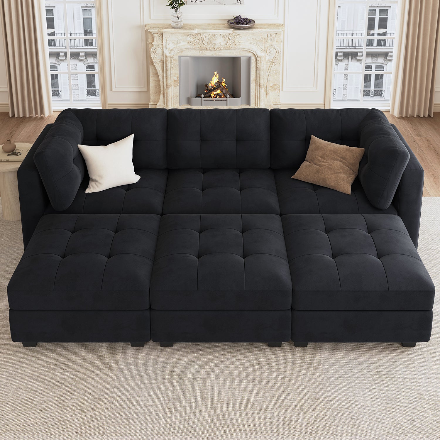 Modular Sleeper Sectional With Storage Seat
