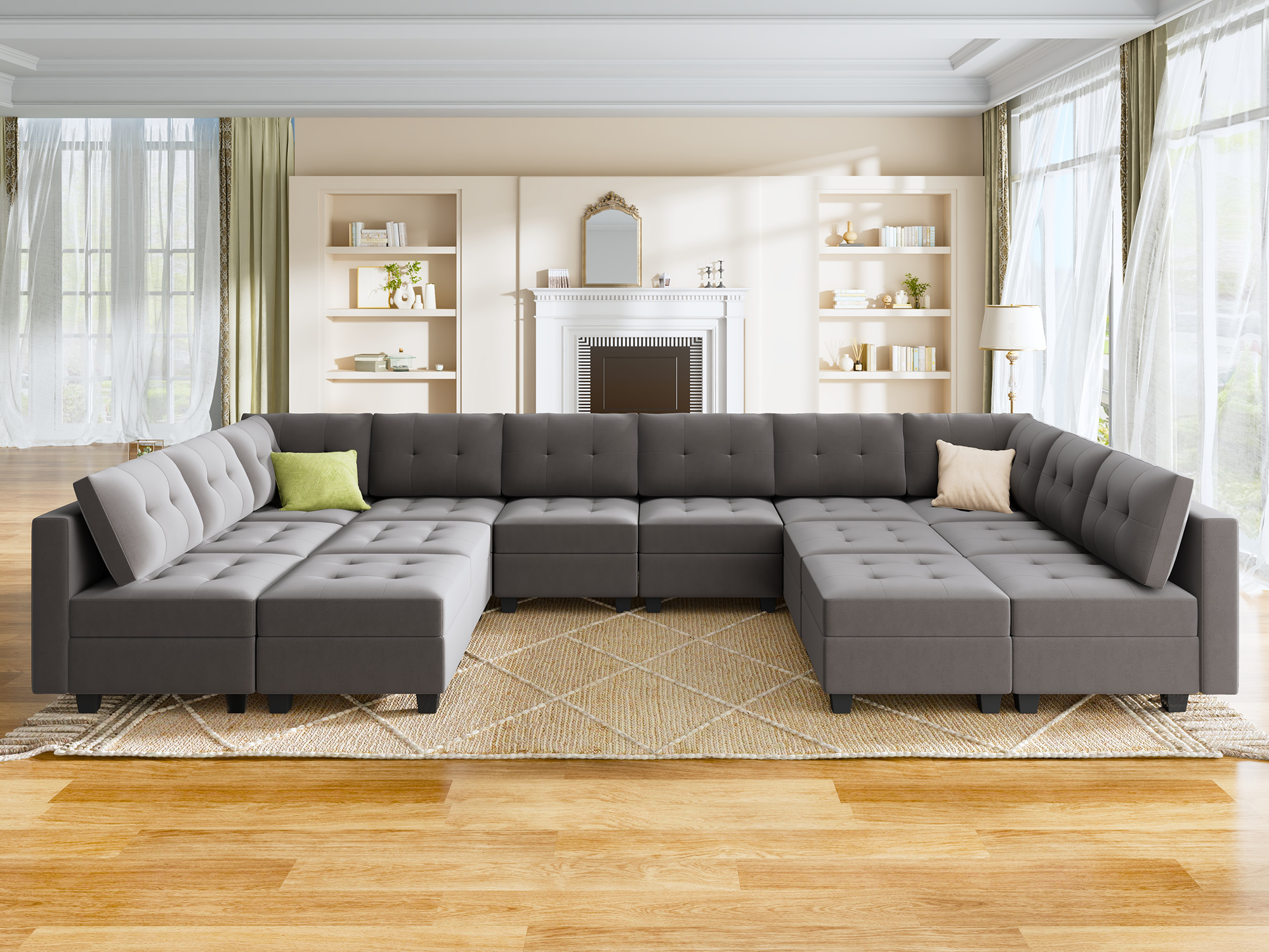 U shaped sectional outlet with 2 chaise