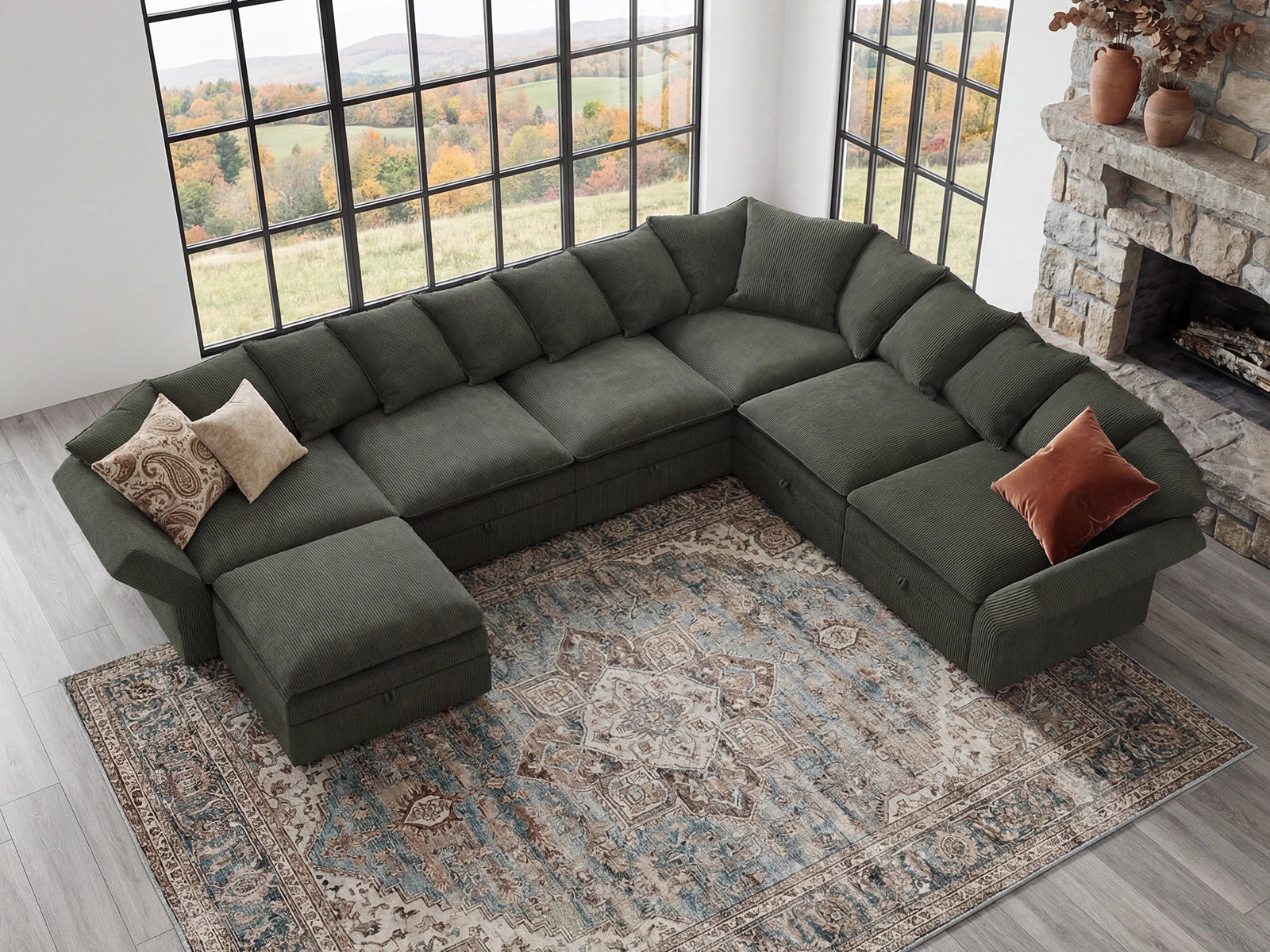 #Color_Corduroy Green