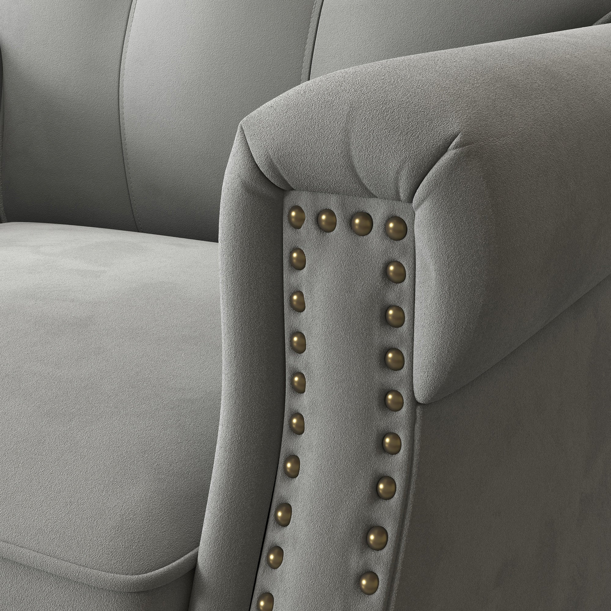 HONBAY Velvet Vintange Accent Chiar