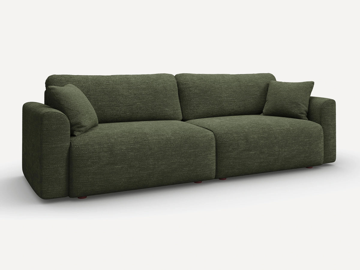 Cala 2-Seater Chenille Sofa Bed with Storage
#Color_ Olive Green