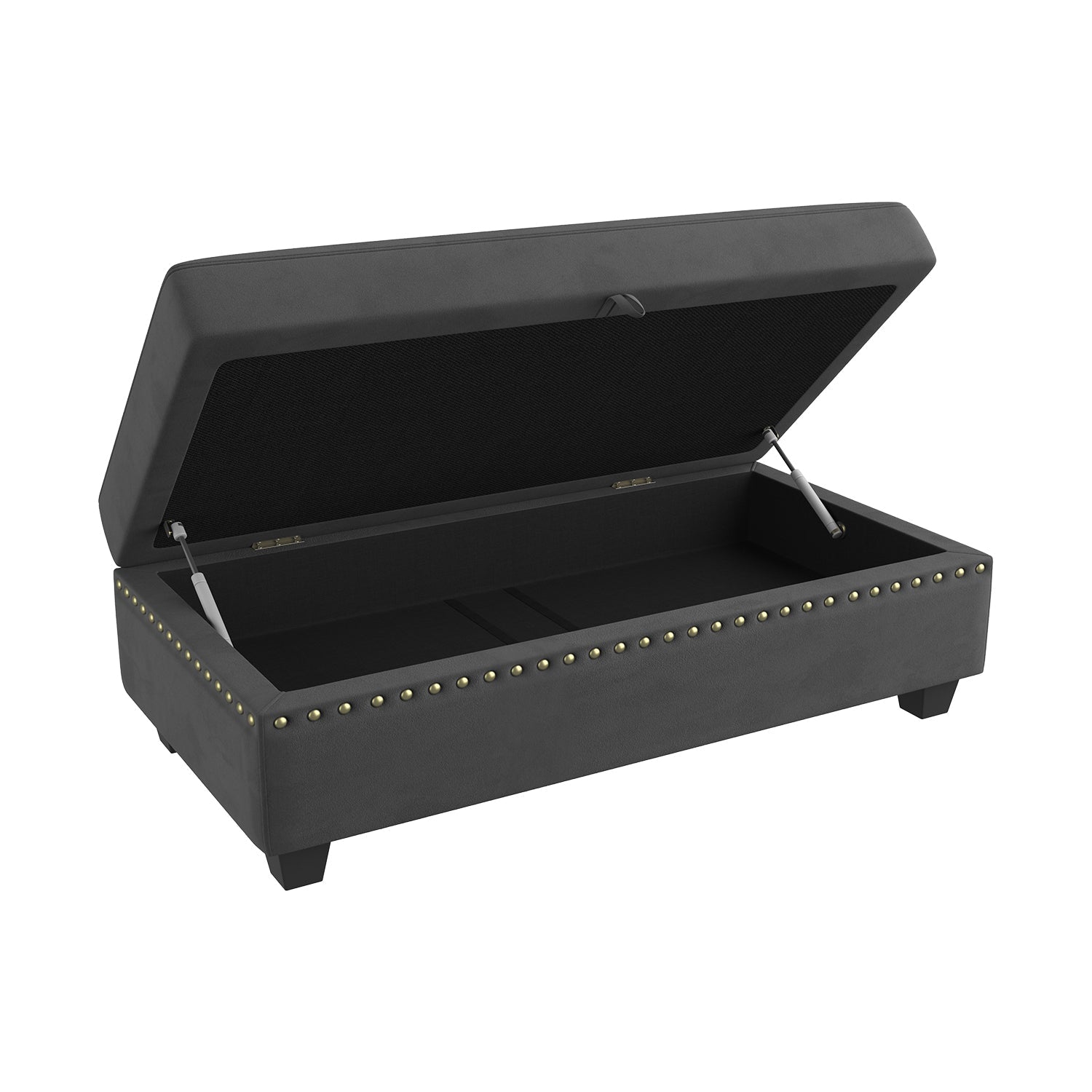 HONBAY Rectangle Storage Ottoman for Sectional Sofa