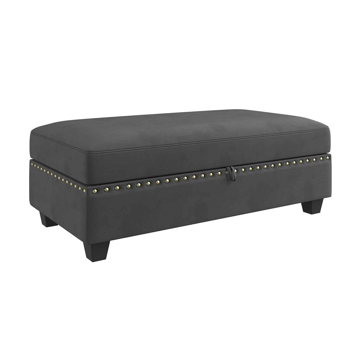 HONBAY Rectangle Storage Ottoman for Sectional Sofa