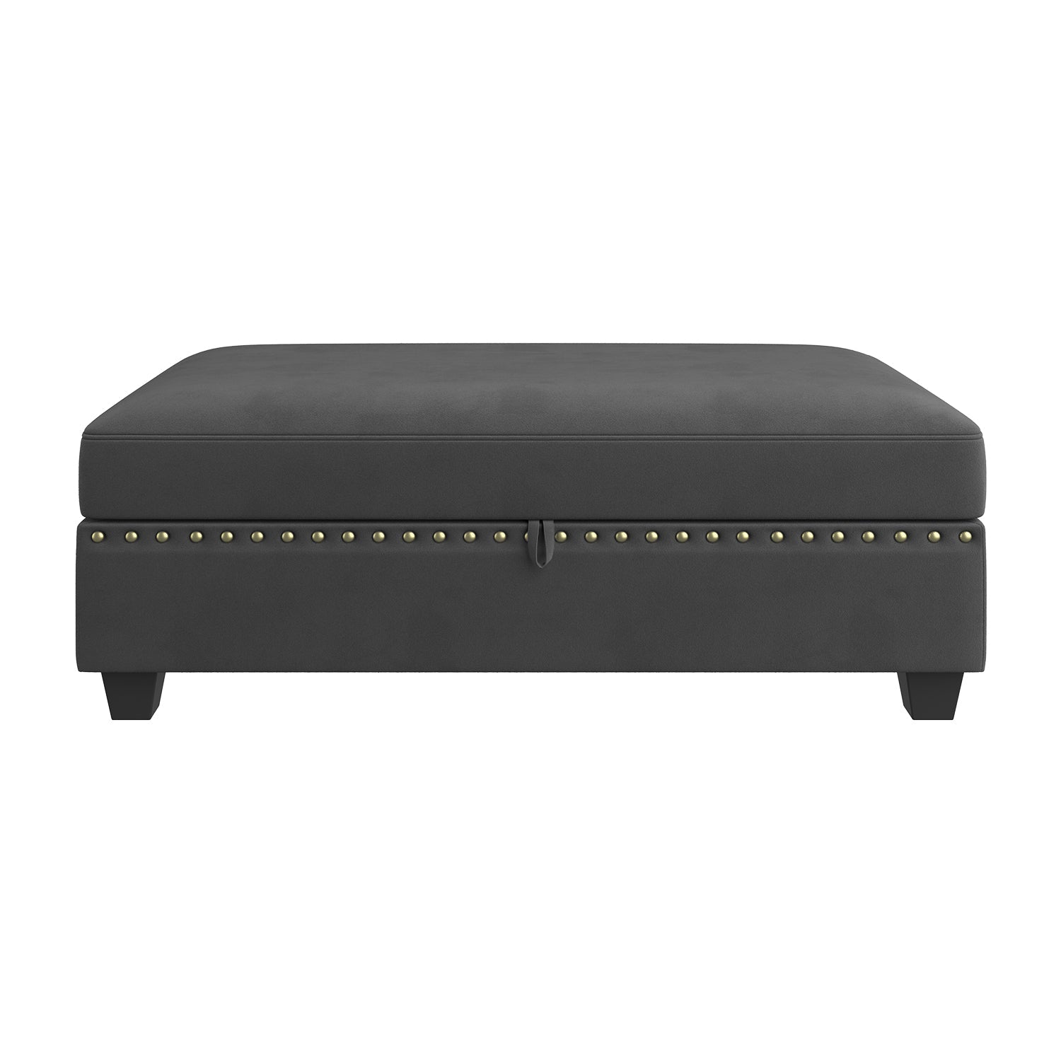 HONBAY Rectangle Storage Ottoman for Sectional Sofa