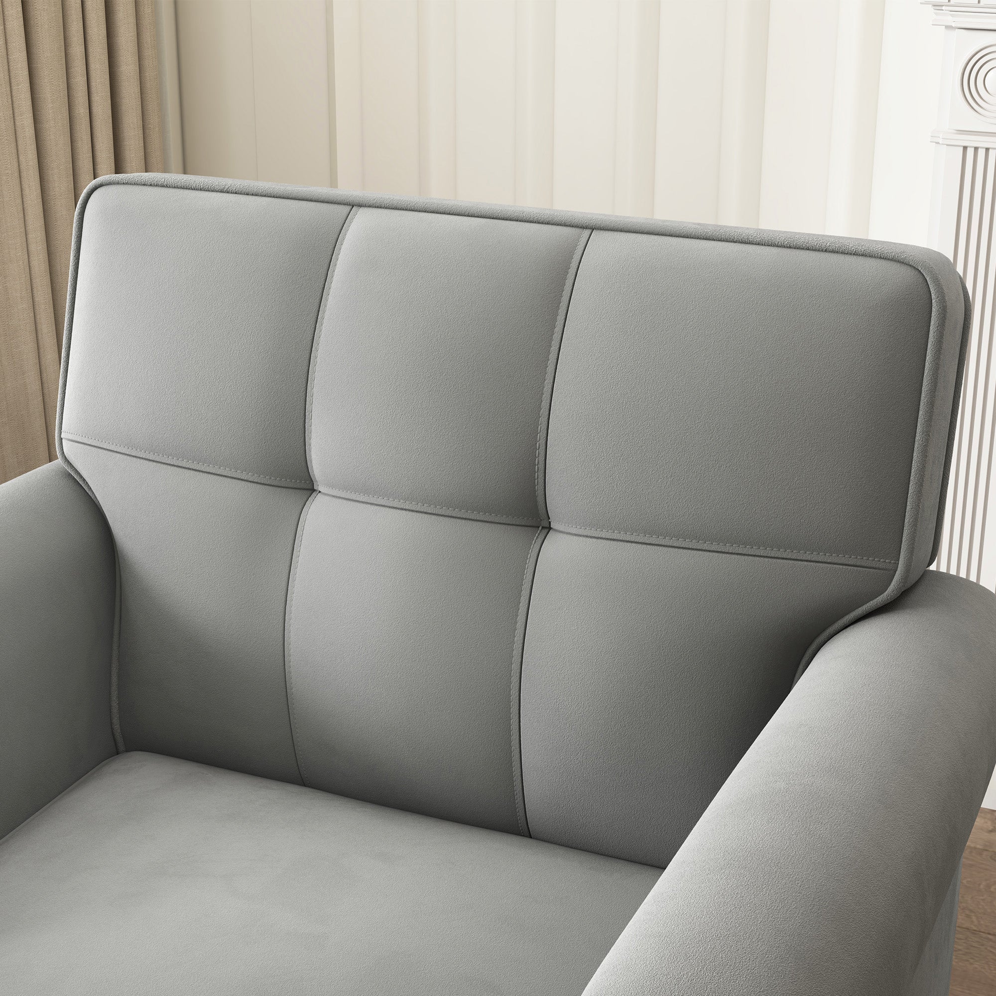 HONBAY Velvet Vintange Accent Chiar