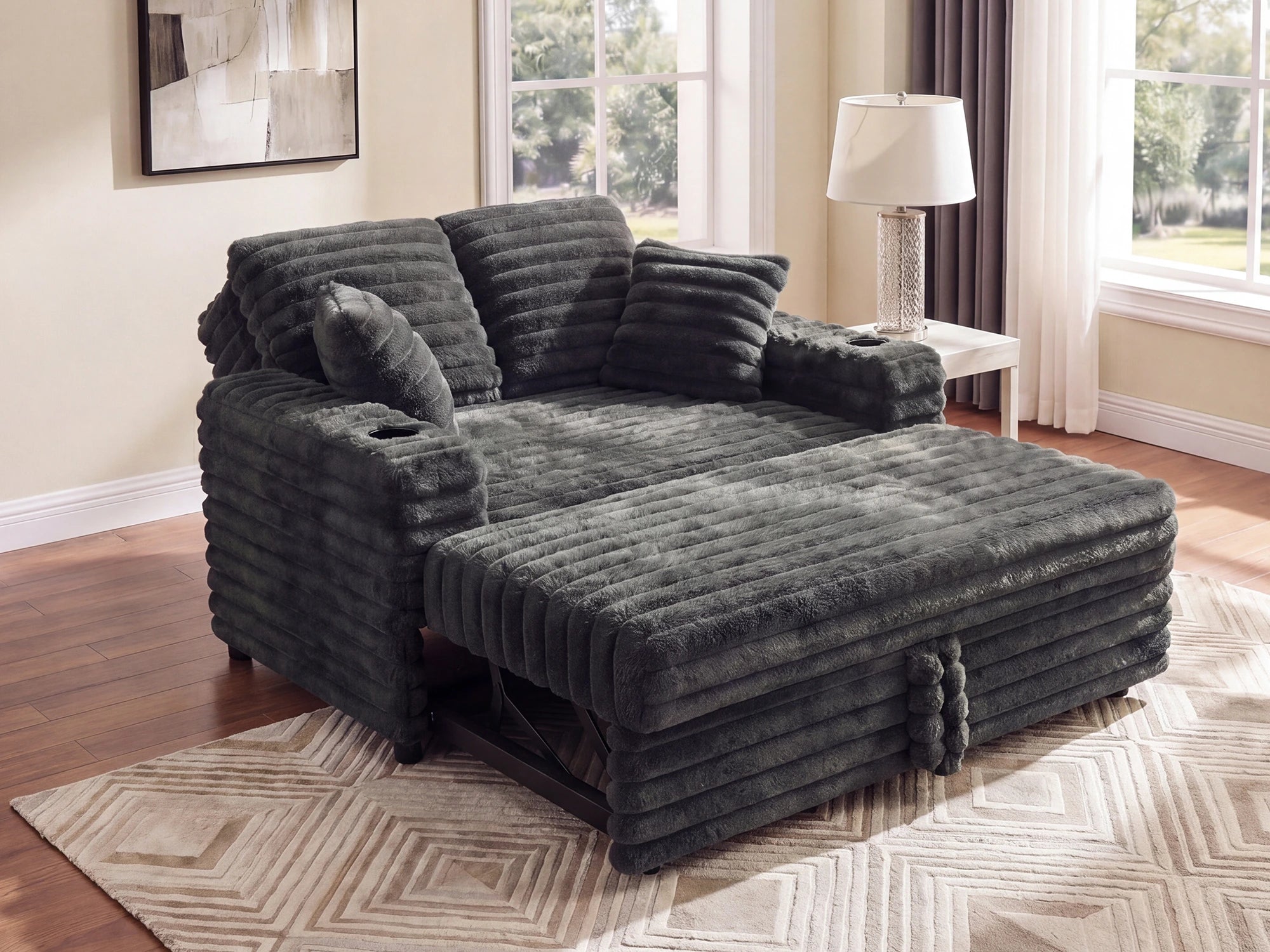 #Color_Faux Rabbit Fur Gray