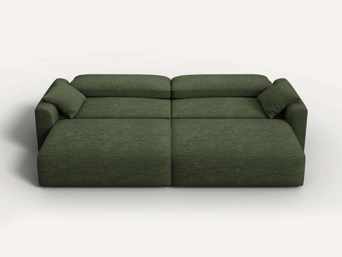 Cala 2-Seater Chenille Sofa Bed with Storage
#Color_ Olive Green