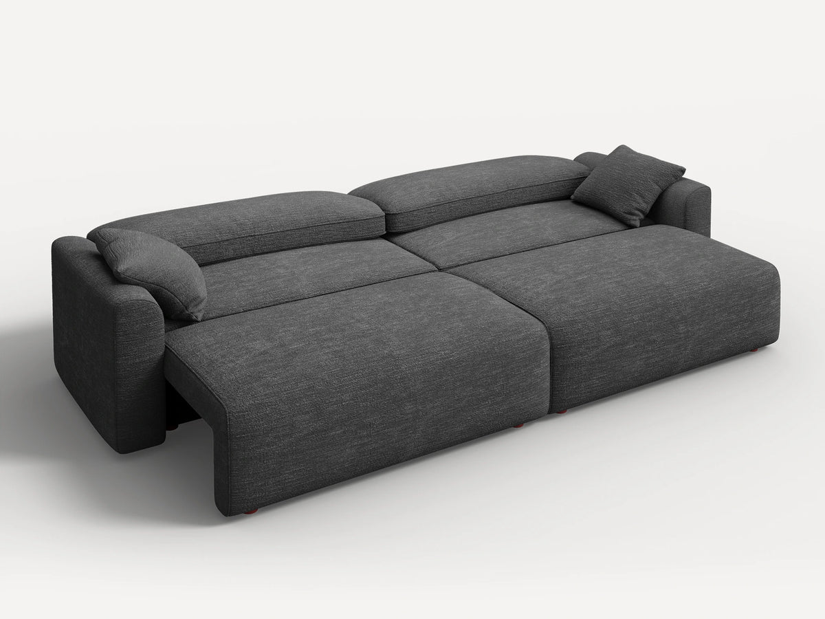 Cala 2-Seater Chenille Sofa Bed with Storage
#Color_ Charcoal Gray