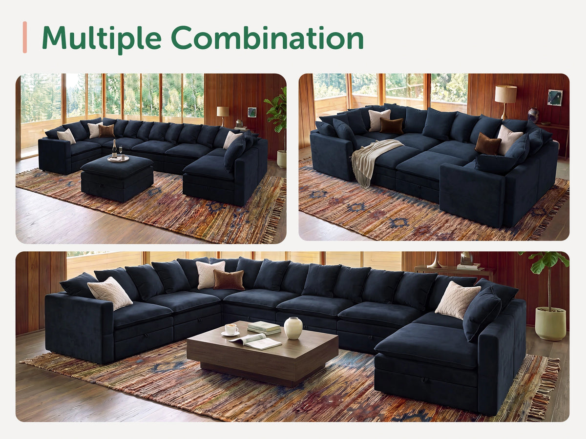 Opua 8-Piece Corduroy Cloud Sectional