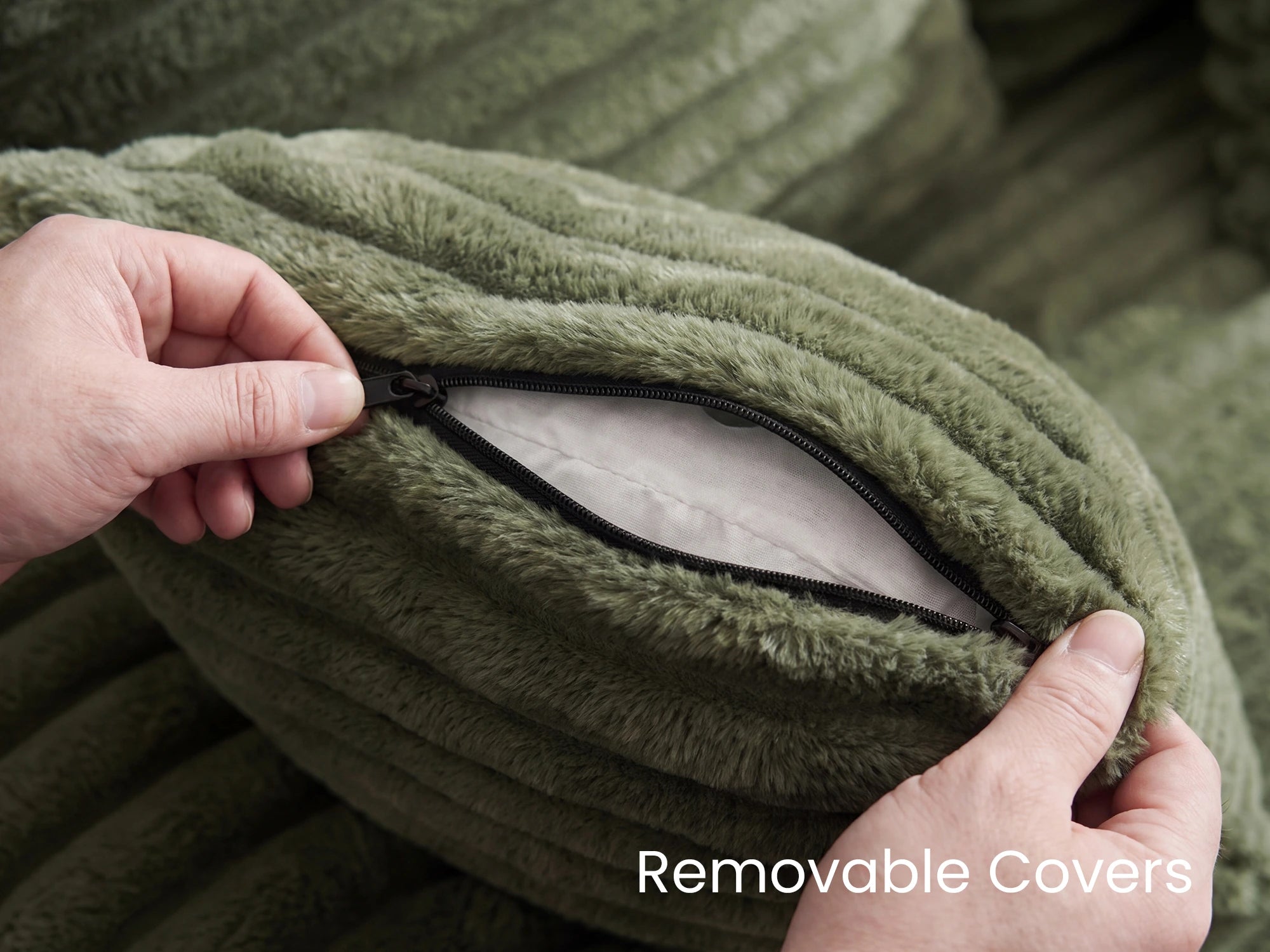 #Color_Faux Rabbit Fur Green