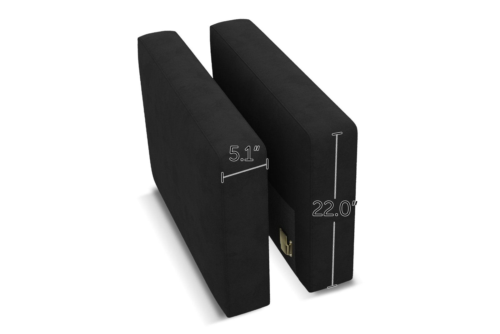 HONBAY 1 Piece Modular Sectional Armrest #Color_Velvet Black