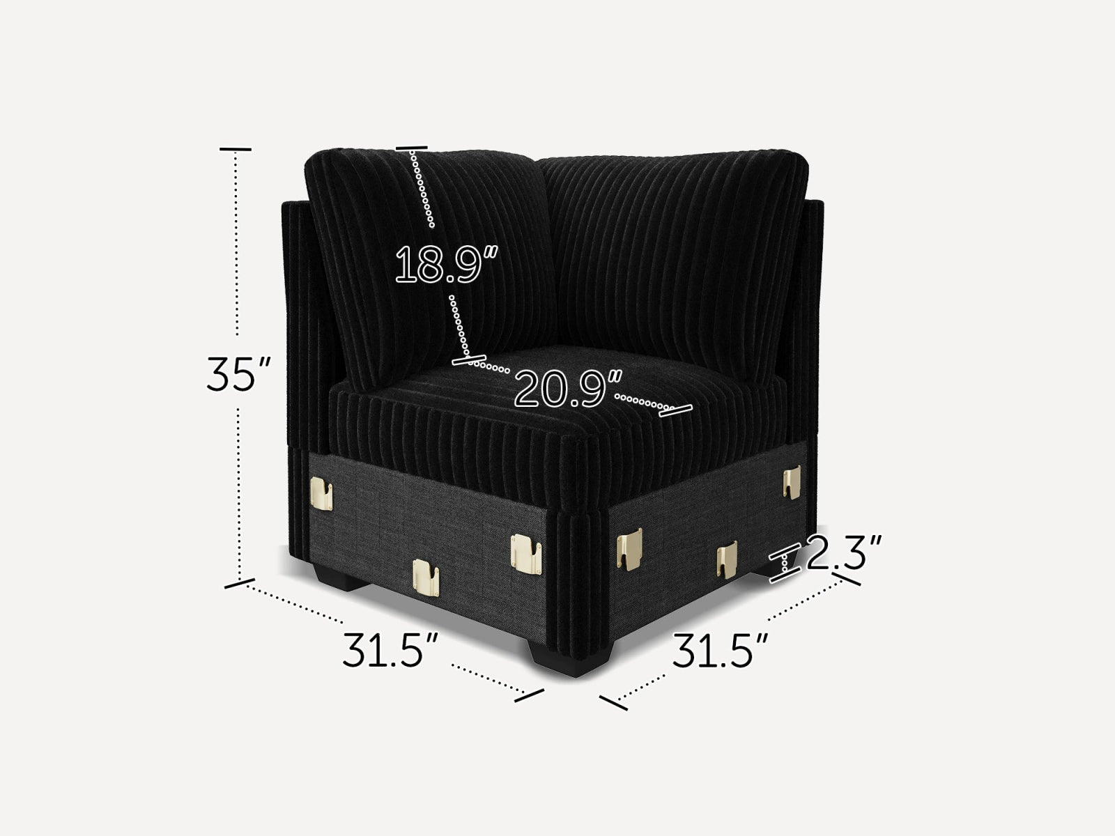 #Color_Wide Corduroy Black