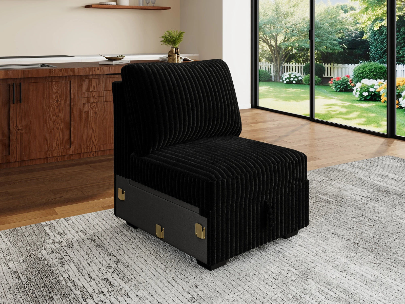 #Color_Wide Corduroy Black