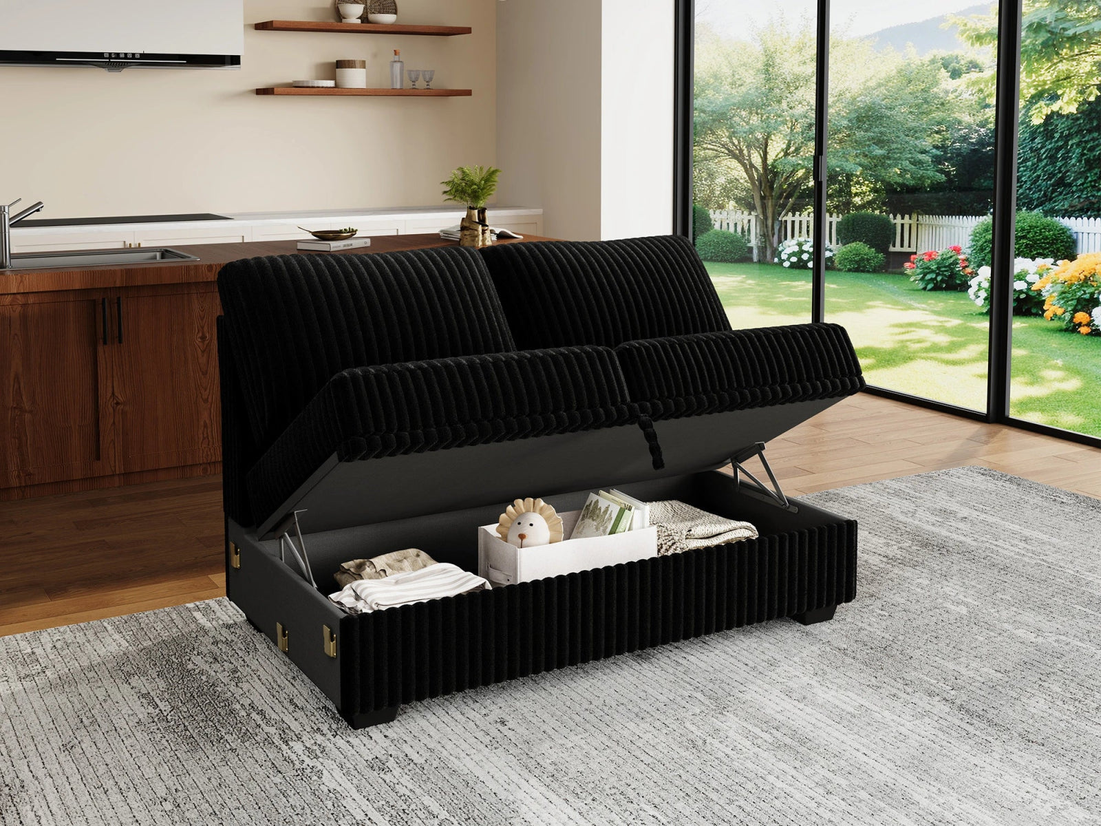 #Color_Wide Corduroy Black