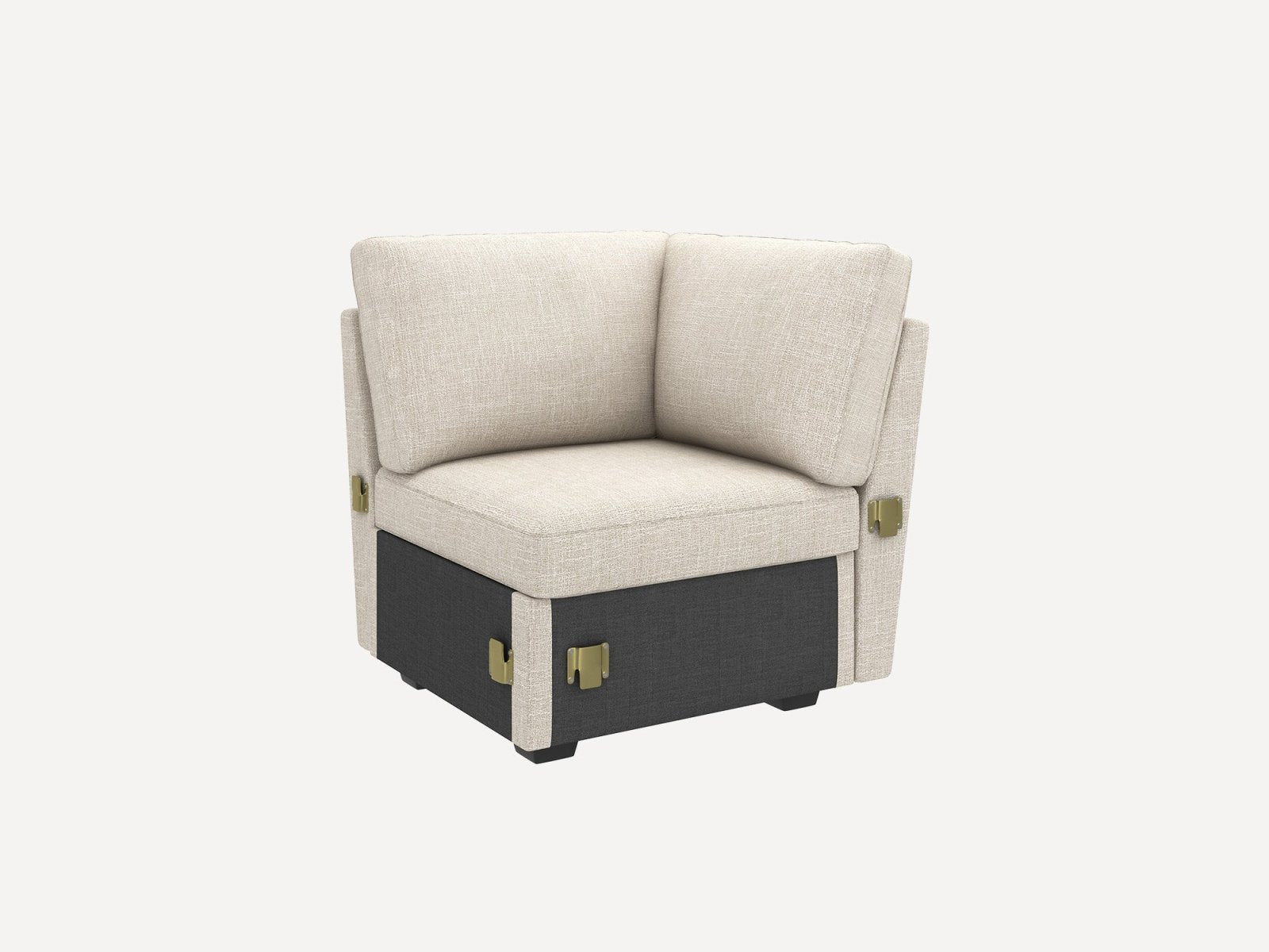 HONBAY 1 Piece Modular Sectional Corner Seat #Color_Beige