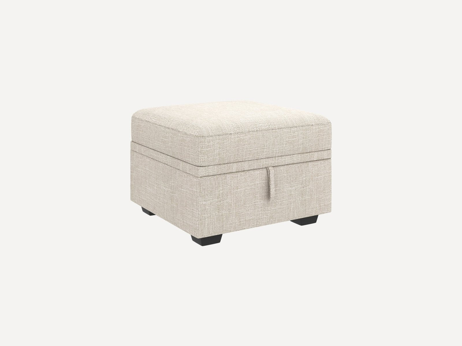 HONBAY 1 Piece Modular Sectional Storage Ottoman #Color_Beige