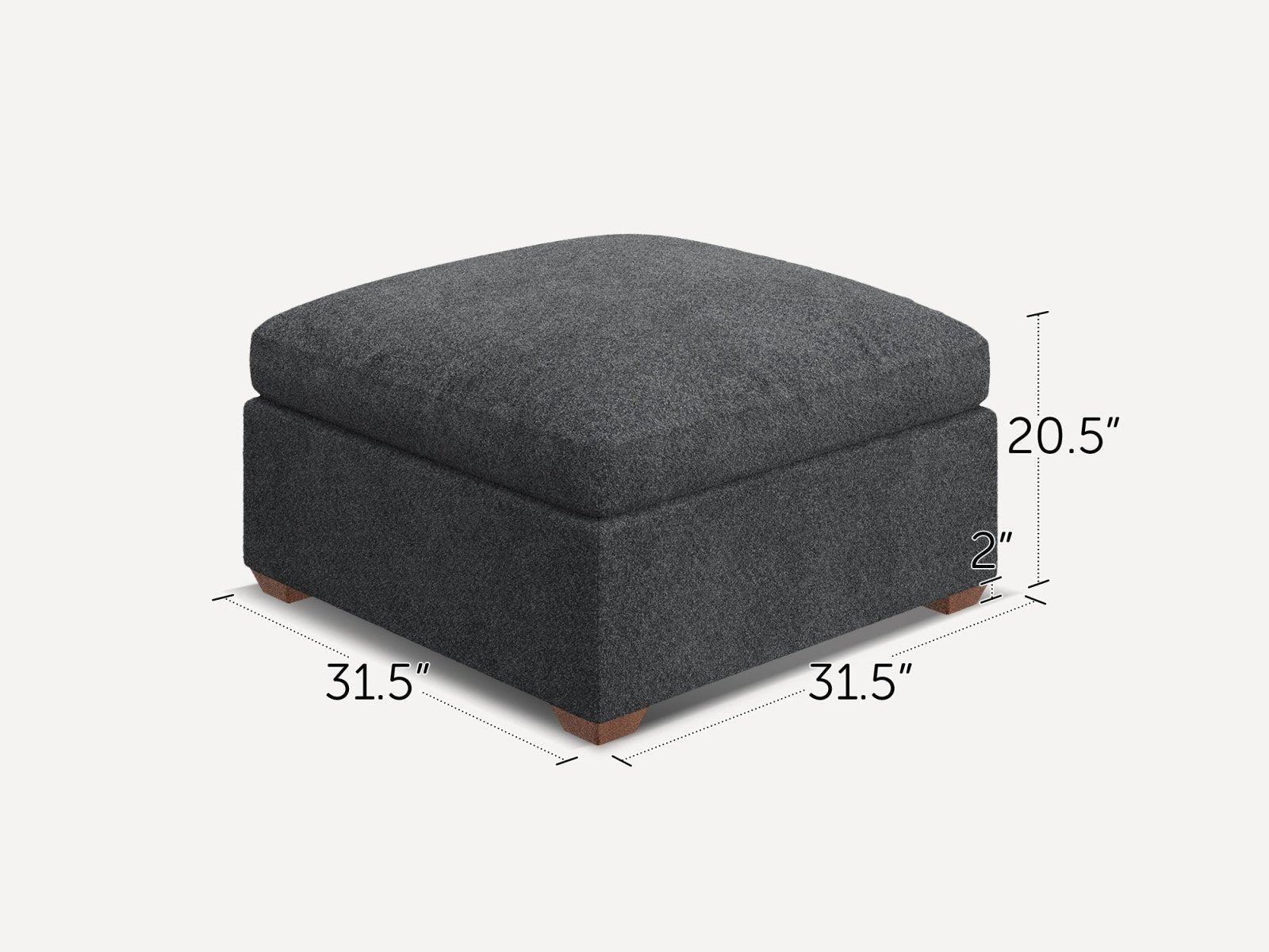 Luvina Chenille Ottoman