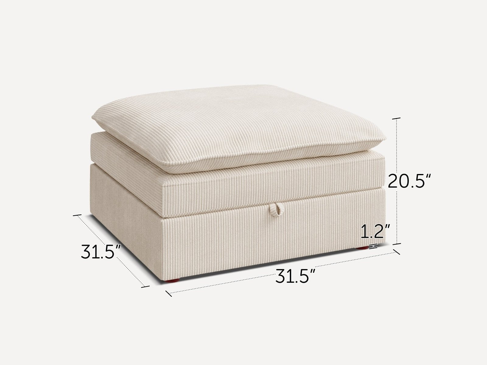Opua Corduroy Cloud Ottoman