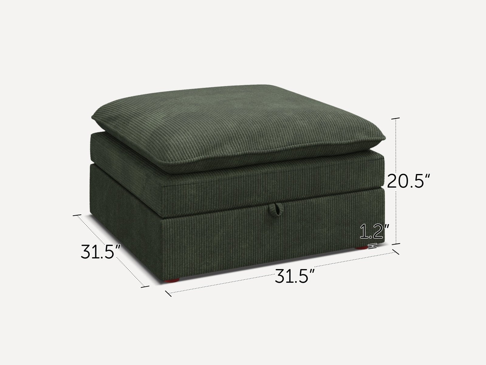 Opua Corduroy Cloud Ottoman