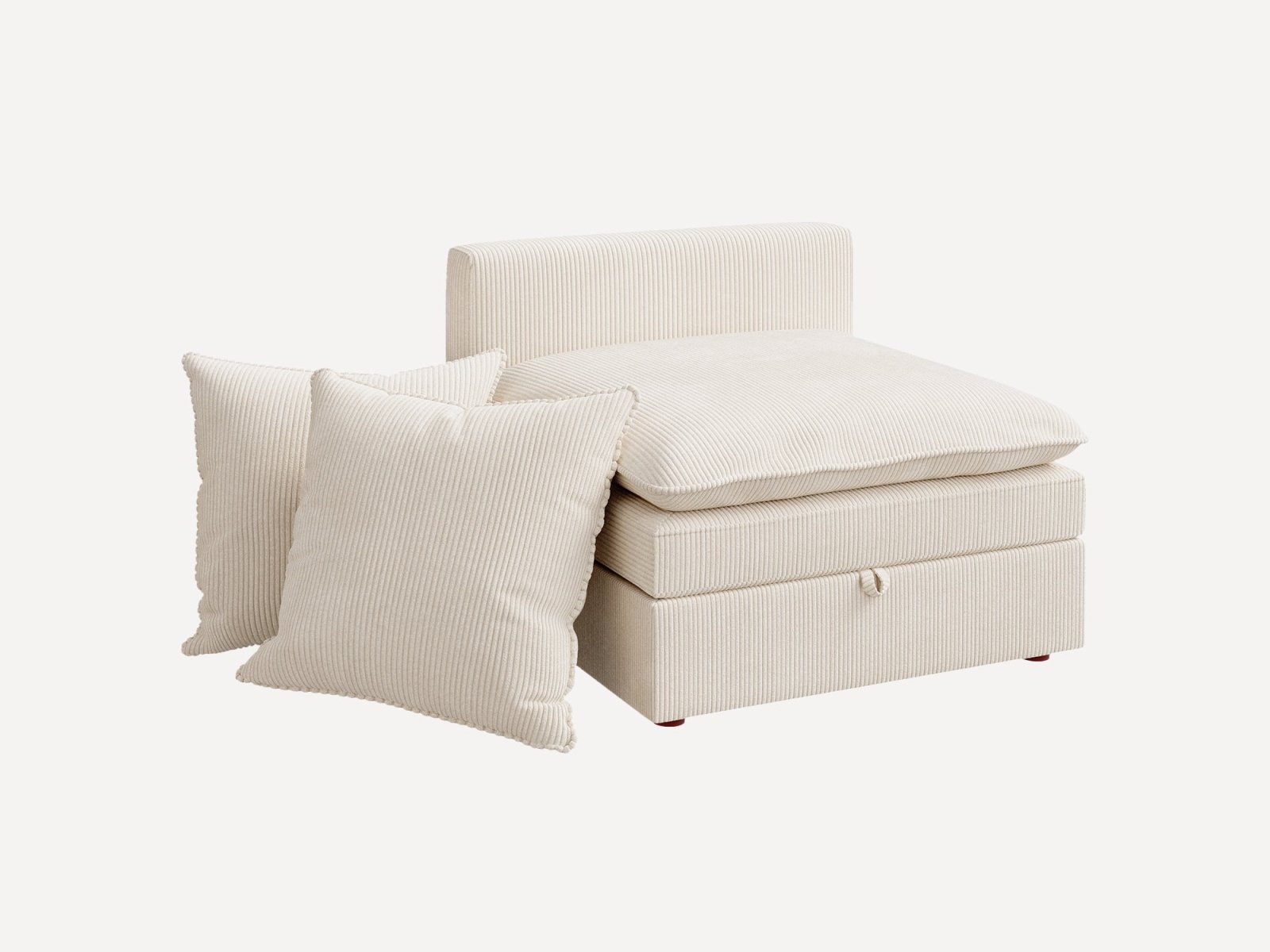 HONBAY 1 Piece Plush double-layer Cushion Corduroy Modular Sectional Seat
#Color_Corduroy Beige