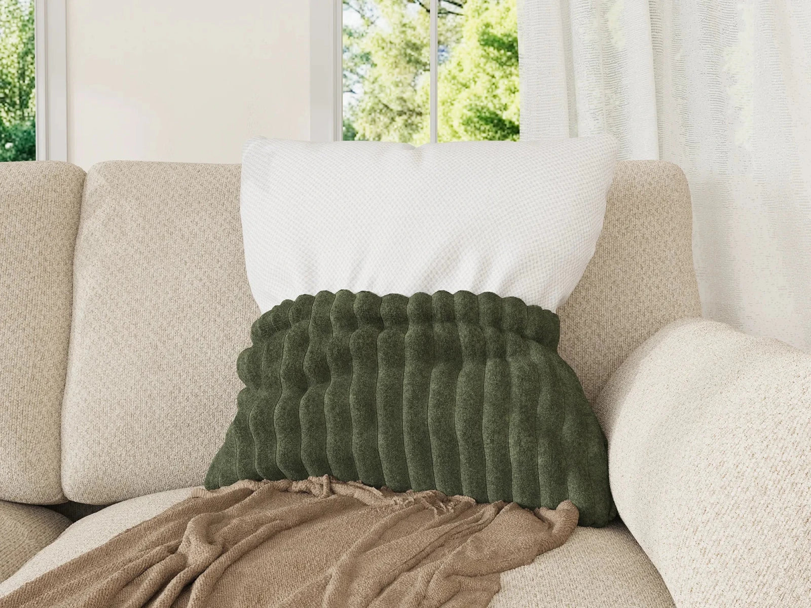 #Color_Wide Corduroy Green
