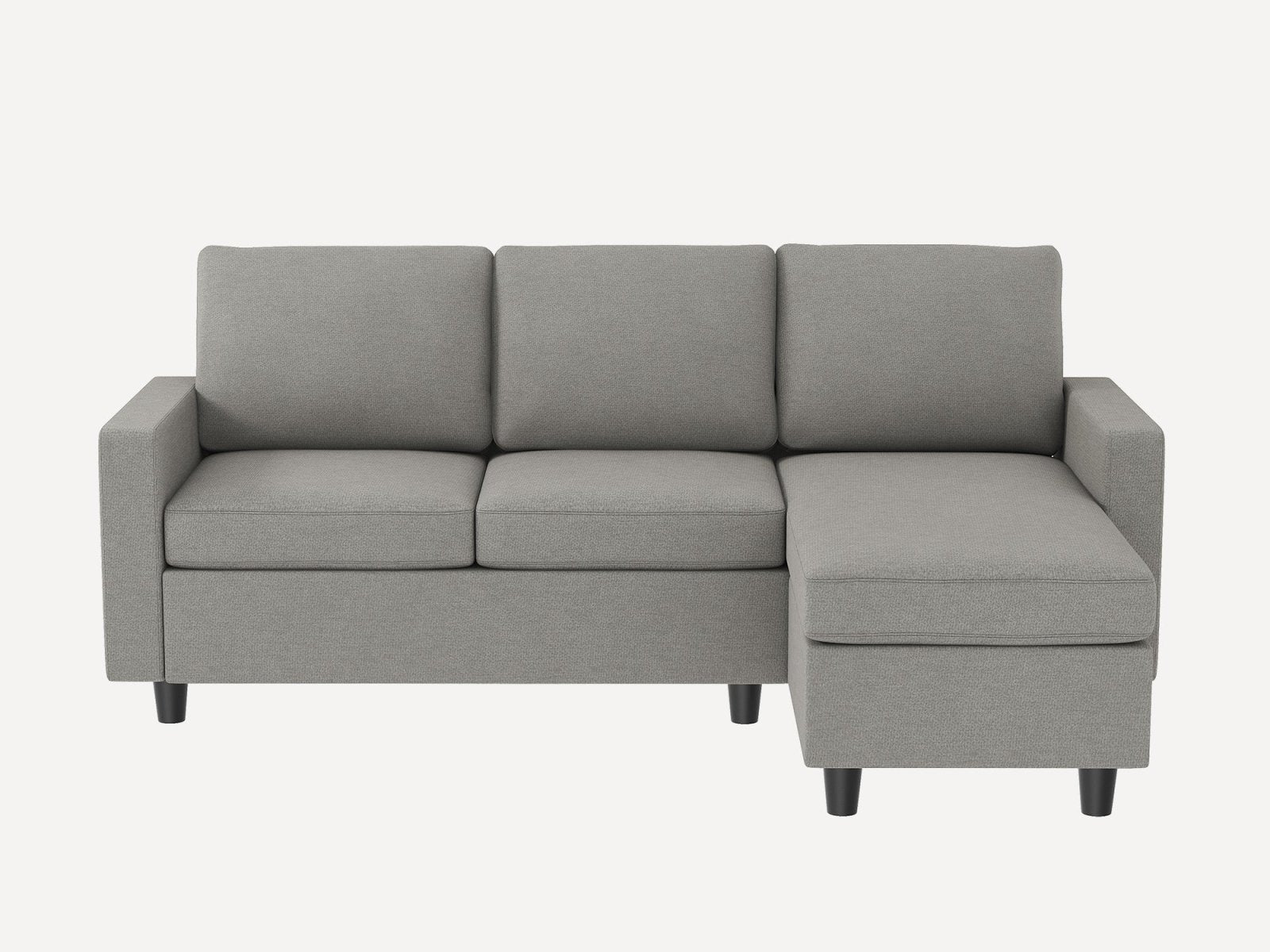HONBAY 3-Piece Polyester Convertible Sectional Sofa