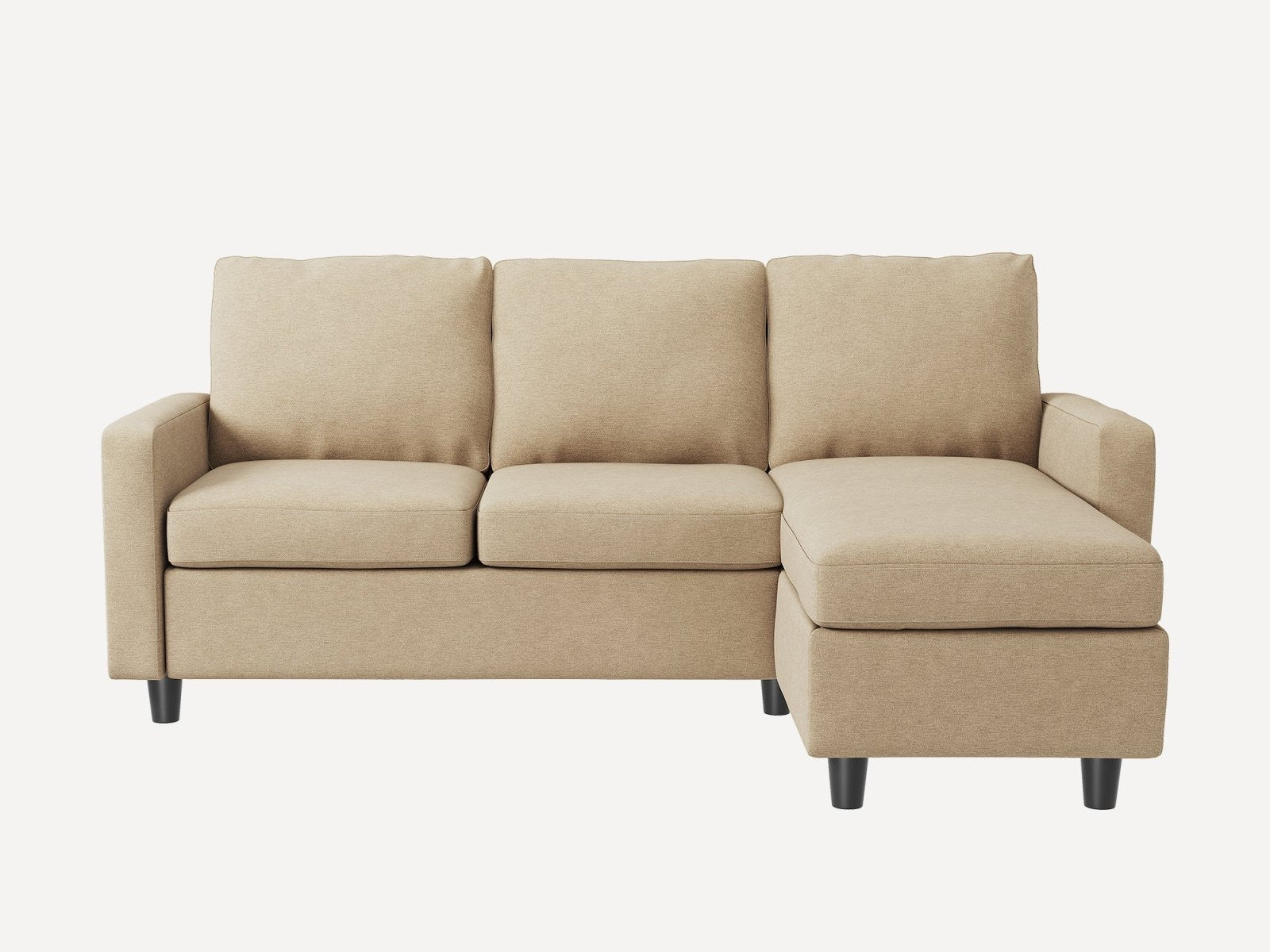 HONBAY 3-Piece Polyester Convertible Sectional Sofa