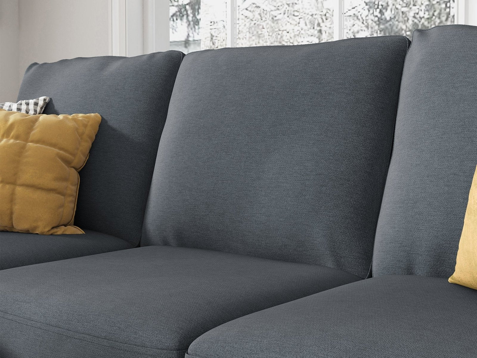 HONBAY 3-Piece Polyester Convertible Sectional Sofa