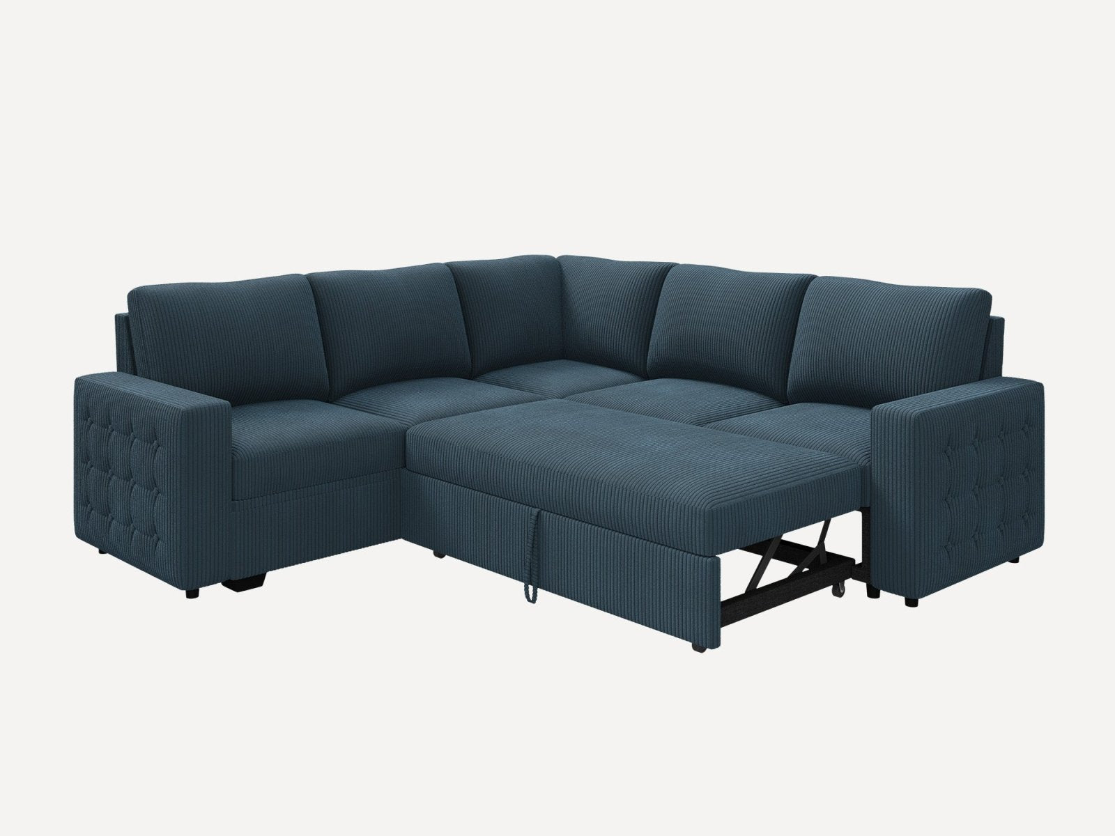 5-Piece Corduroy U-Shaped Sleeper Sectional
#Color_Corduroy Blue