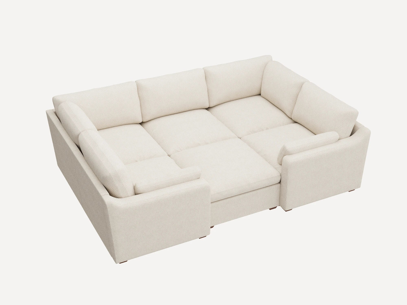 Sleeper Sectional Sofa with Down-Filled Chenille
#Color_Beige