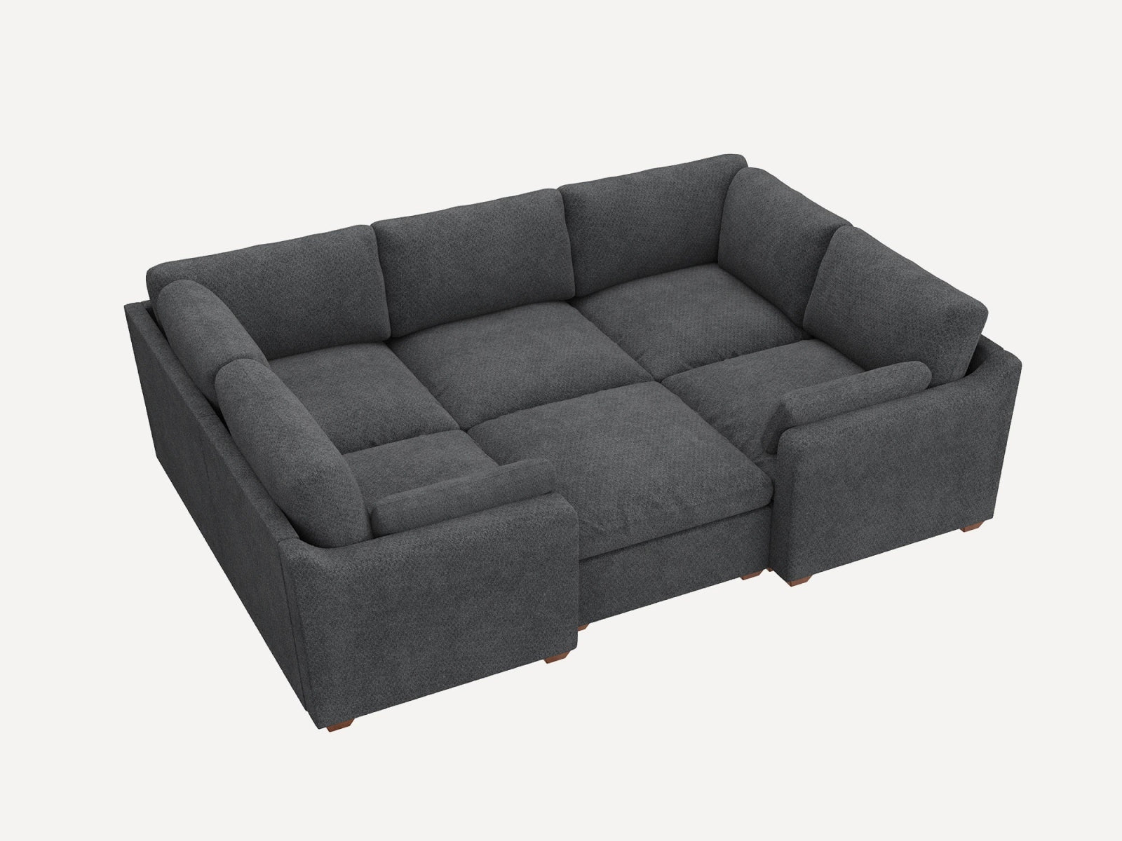 Sleeper Sectional Sofa with Down-Filled Chenille
#Color_Dark Grey