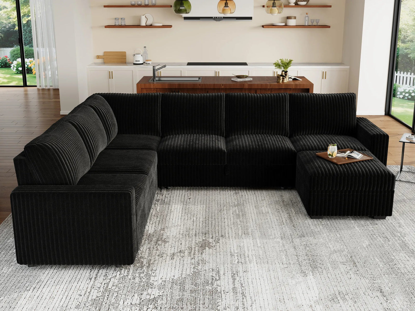 #Color_Wide Corduroy Black