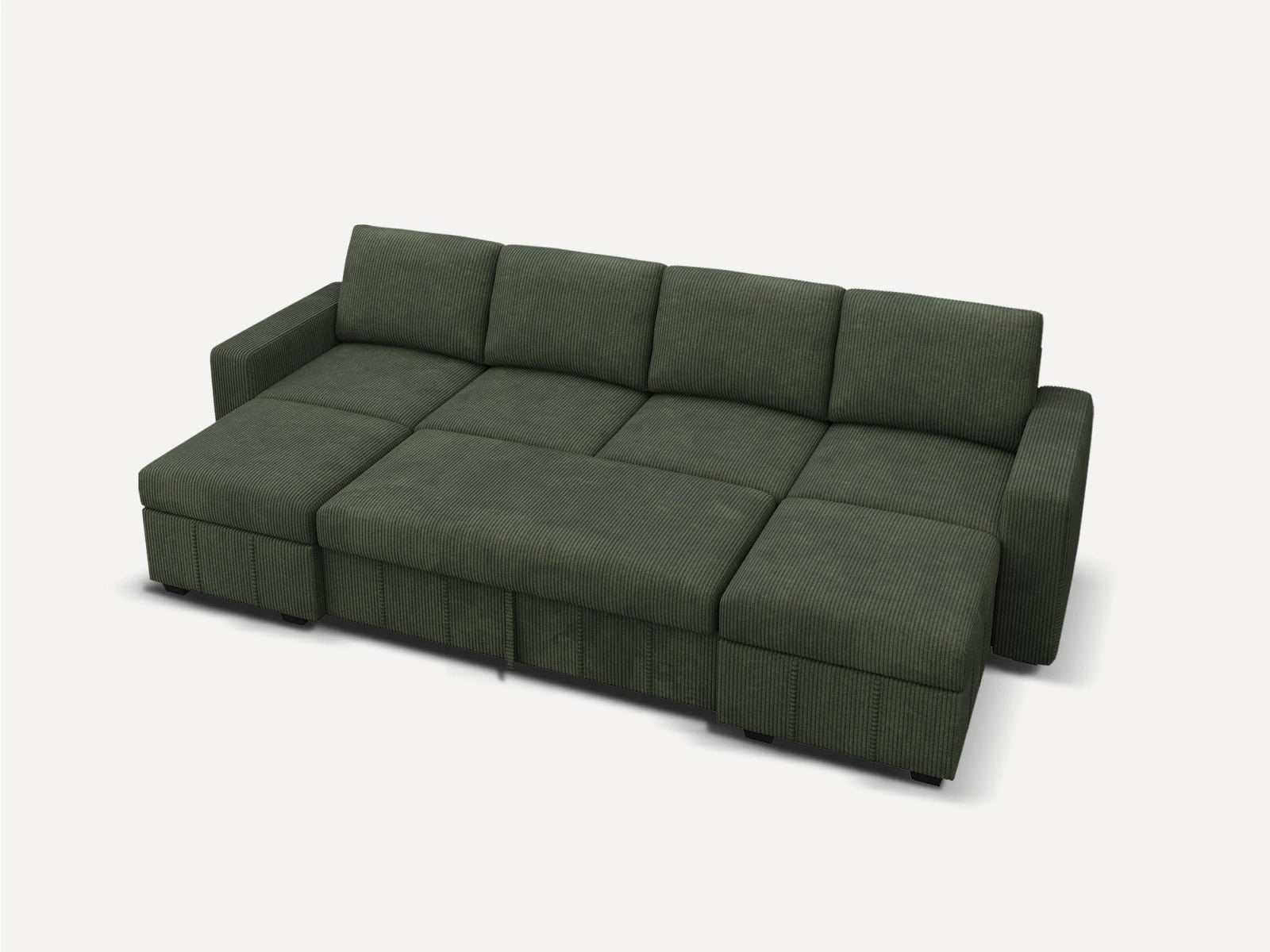 6-Piece Oversized Corduroy Pull-Out Sleeper
Color_Corduroy Green