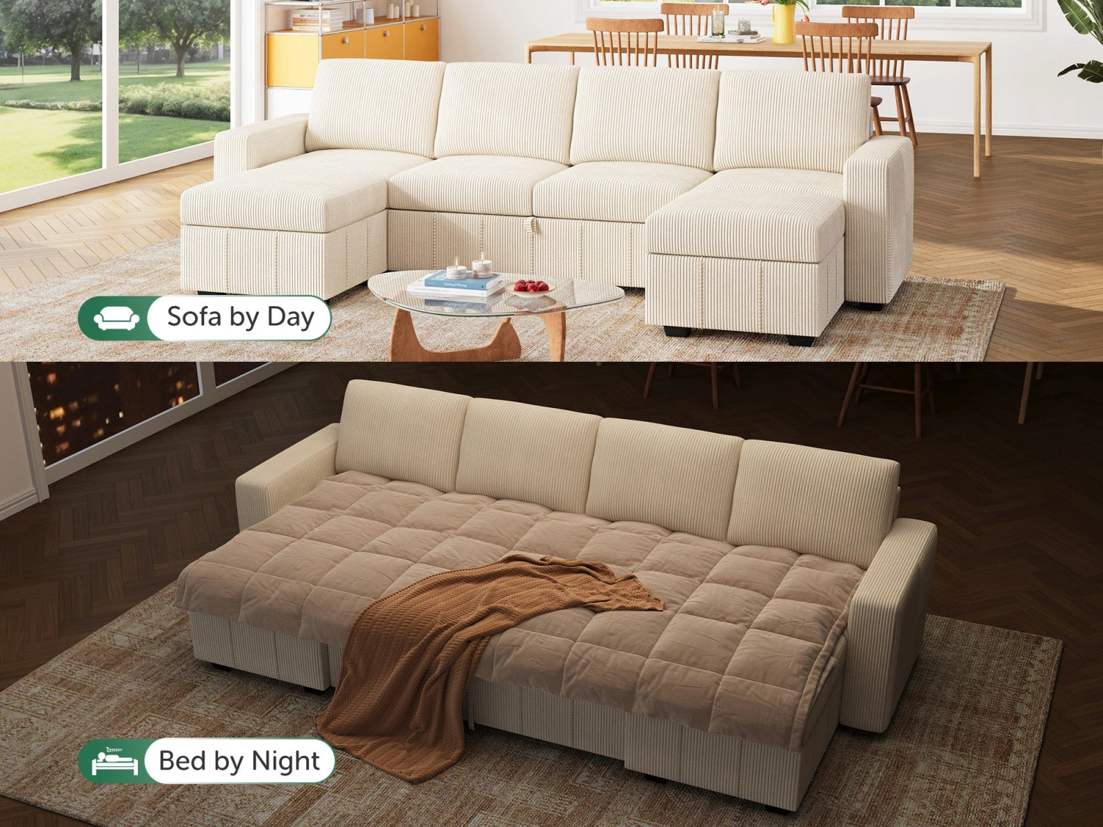 6-Piece Oversized Corduroy Pull-Out Sleeper
Color_Corduroy Beige
