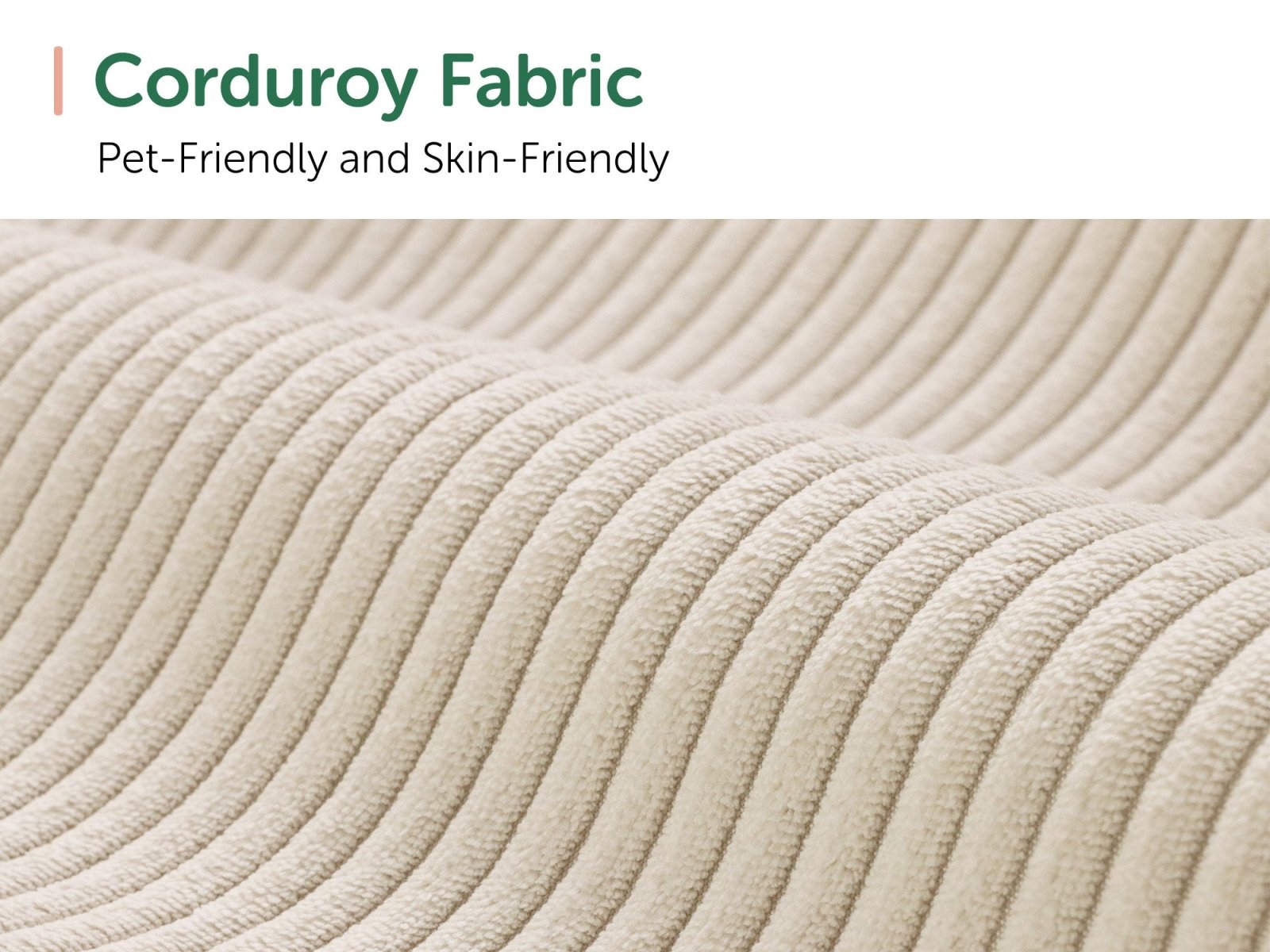 HONBAY 8-Piece Corduroy Modular U-Shaped Sectional Sofa With 2 Hidden Storage Ottoman
#Color_Corduroy Beige