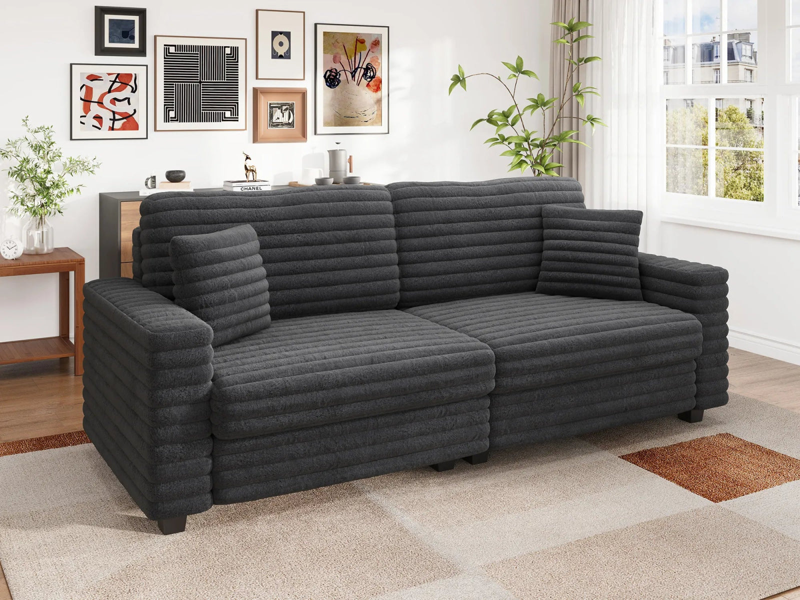 #Color_Faux Rabbit Fur Grey