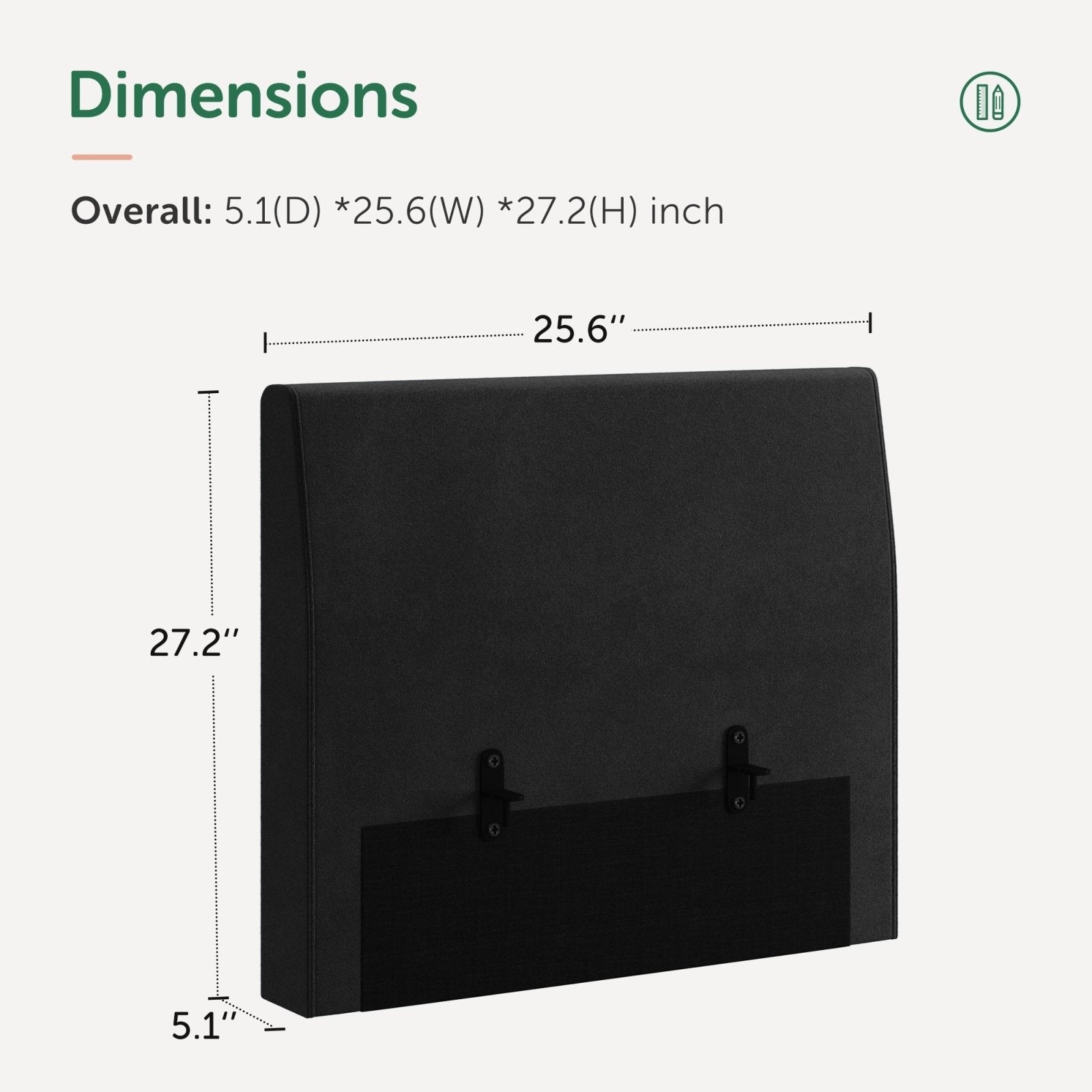 Classic Removable Backrest Frame with 2 Connectors for Velvet (not included pillows)