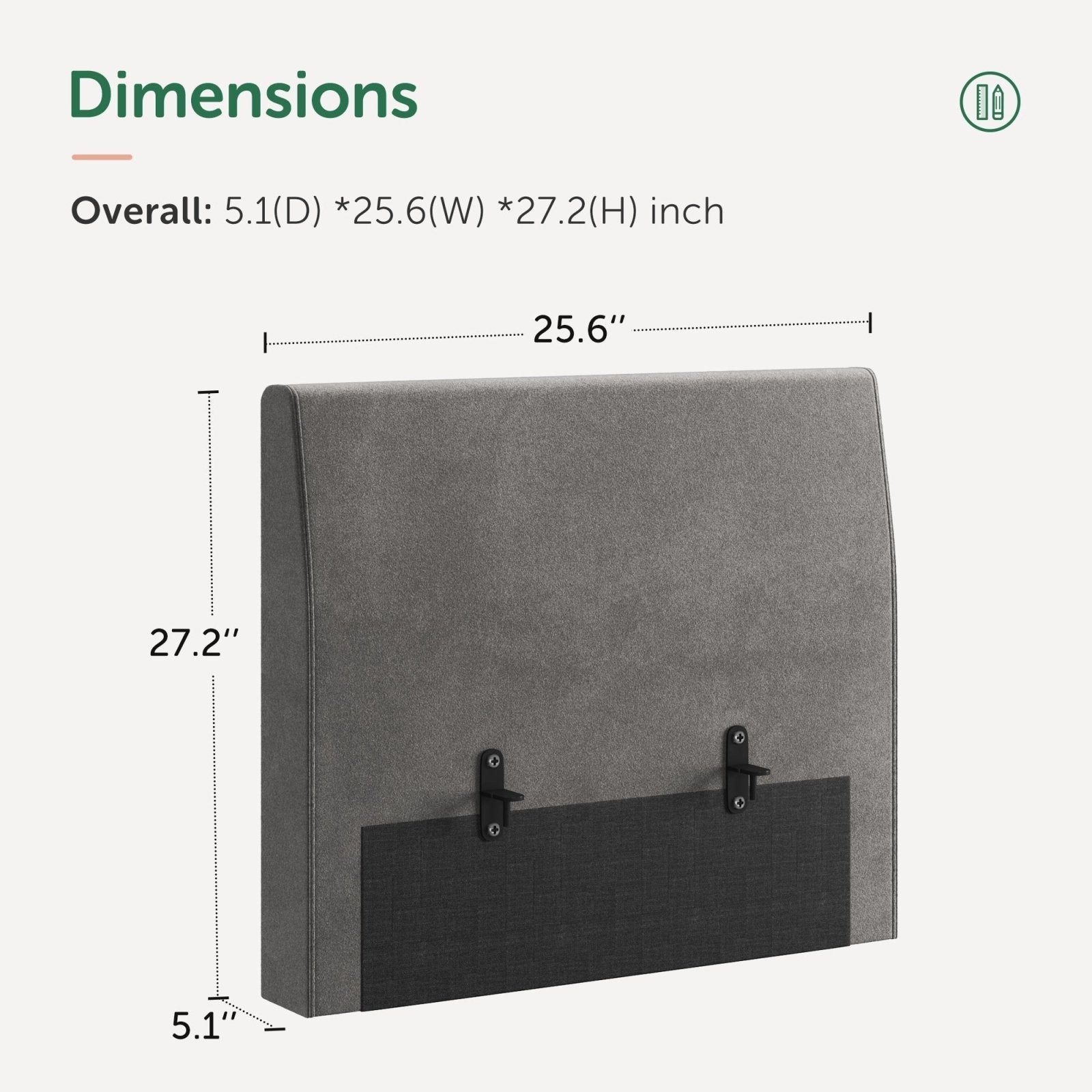 Classic Removable Backrest Frame with 2 Connectors for Velvet (not included pillows)